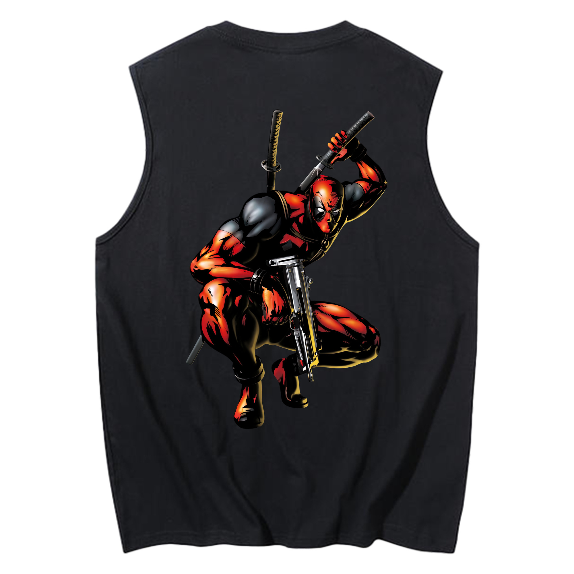 （画像用） Deadpool デッドプール コットン100％タンクトップ（背面プリント）