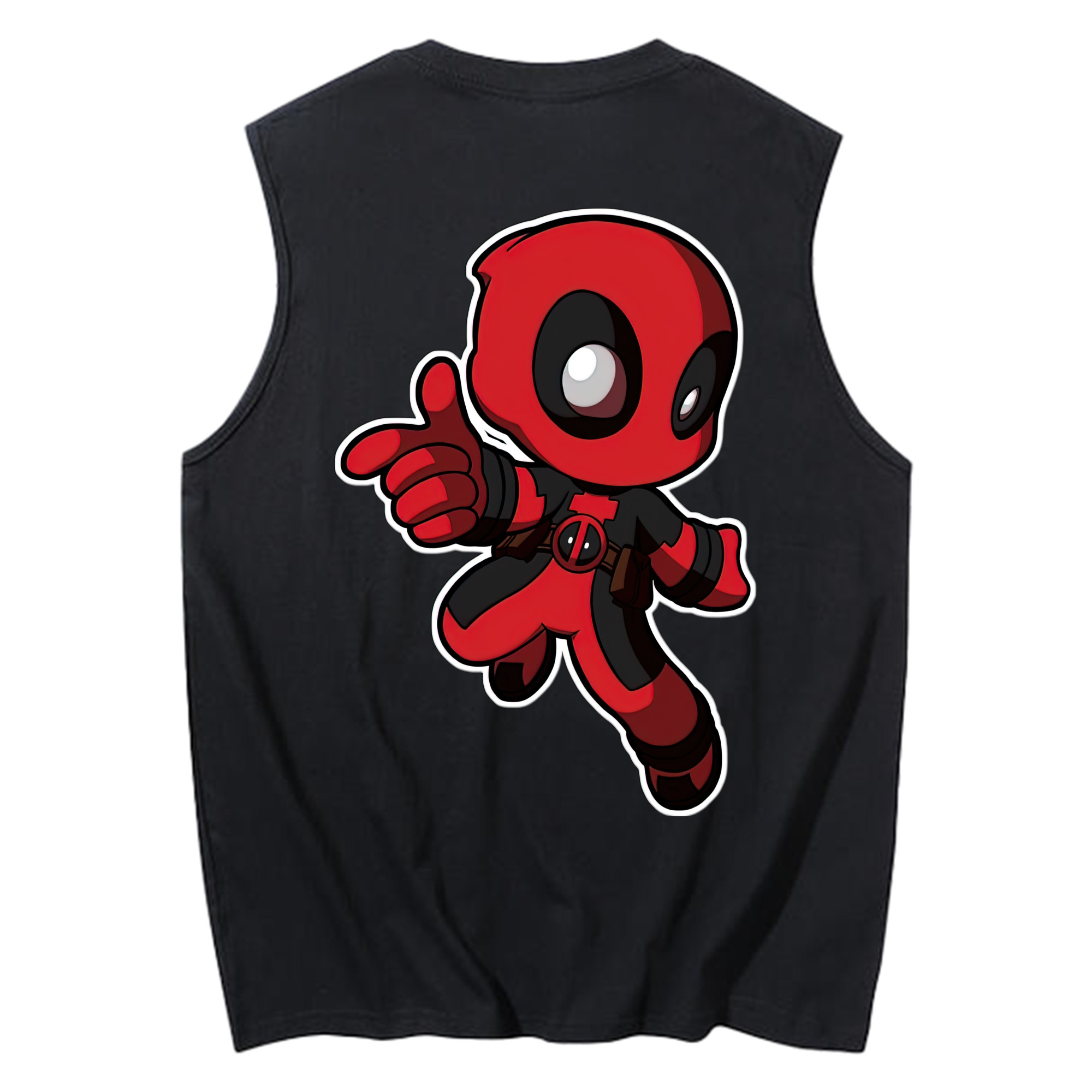 （画像用） Deadpool デッドプール コットン100％タンクトップ（背面プリント）