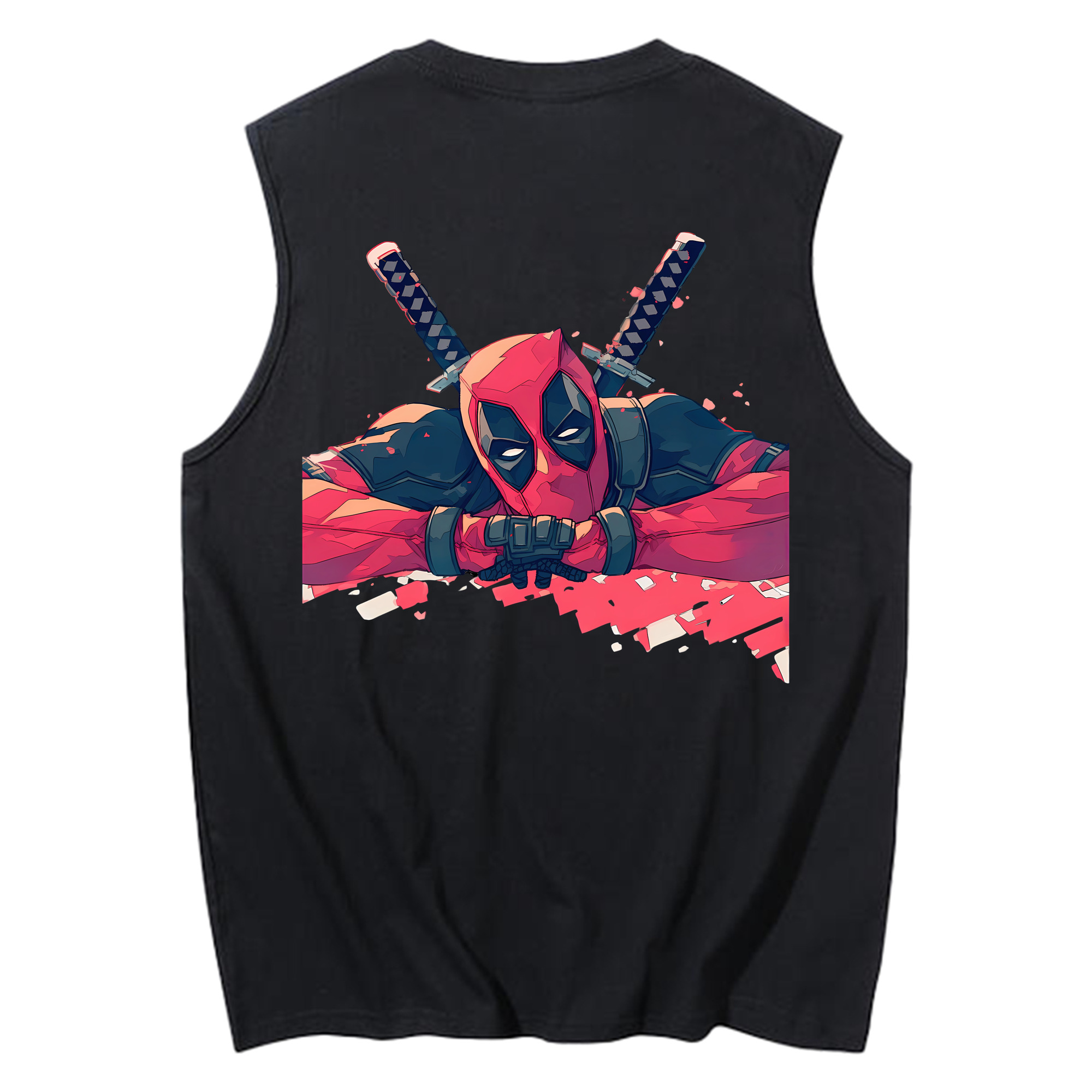 （画像用） Deadpool デッドプール コットン100％タンクトップ（背面プリント）
