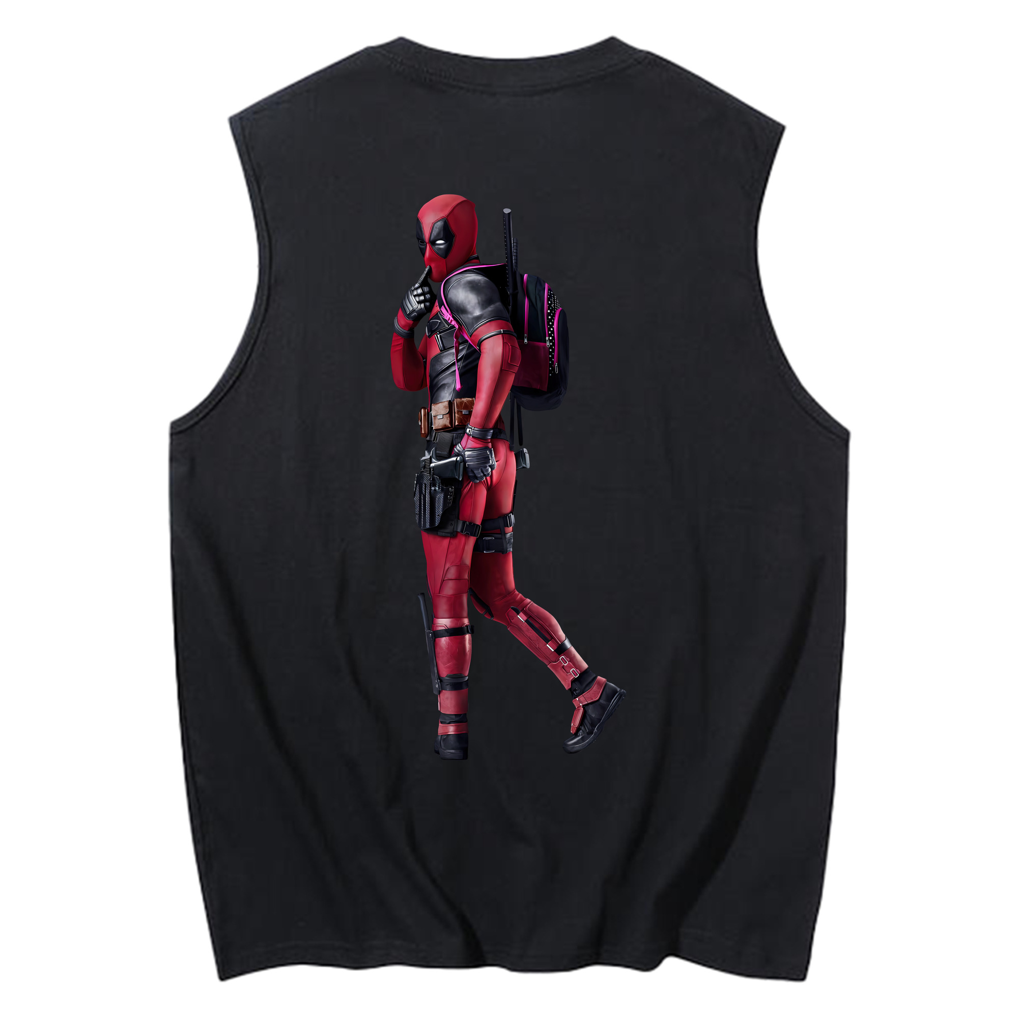 （画像用） Deadpool デッドプール コットン100％タンクトップ（背面プリント）