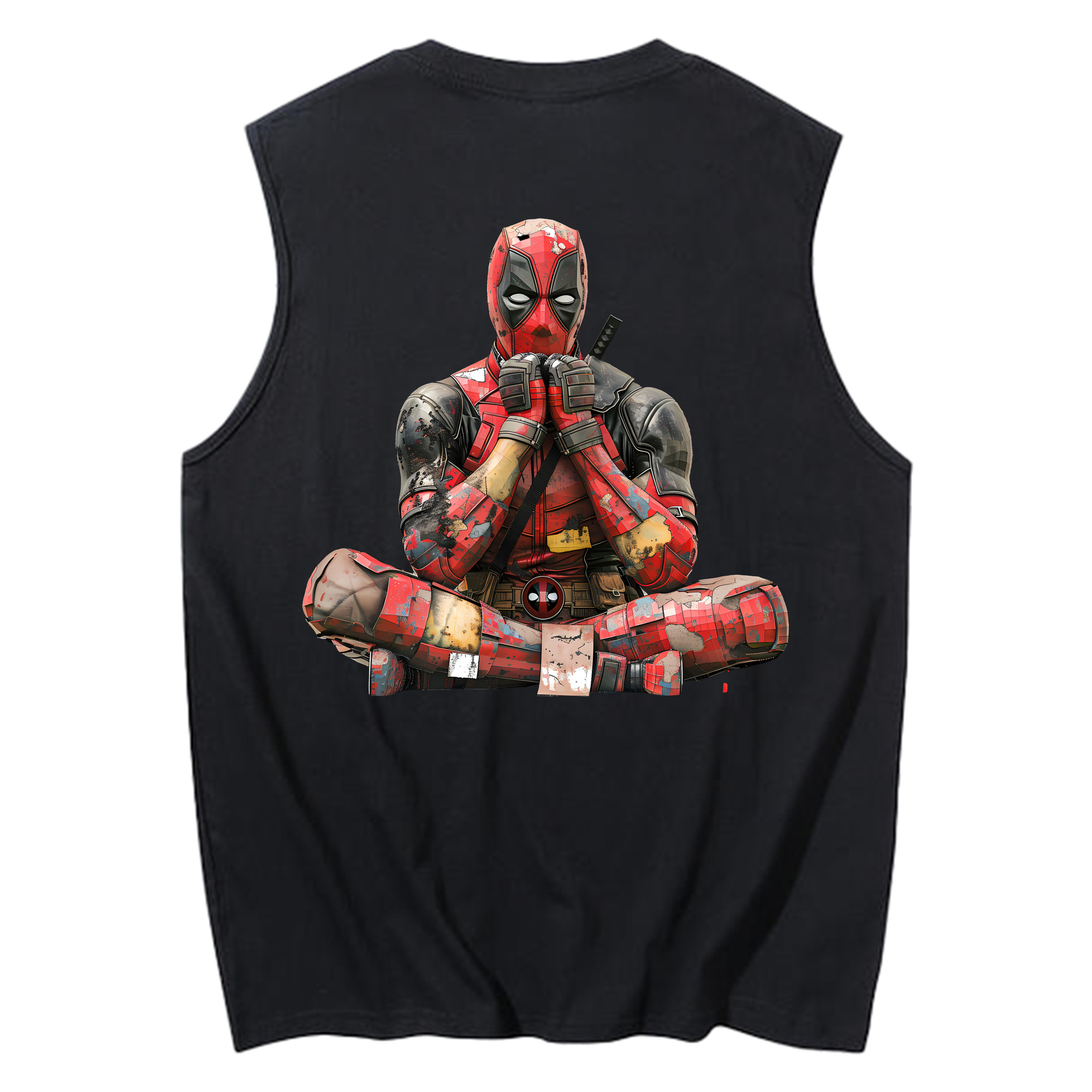 （画像用） Deadpool デッドプール コットン100％タンクトップ（背面プリント）