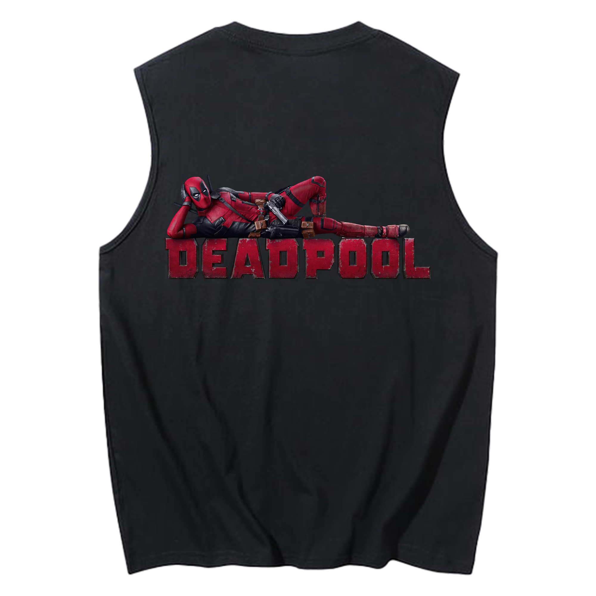 （画像用） Deadpool デッドプール コットン100％タンクトップ（背面プリント）