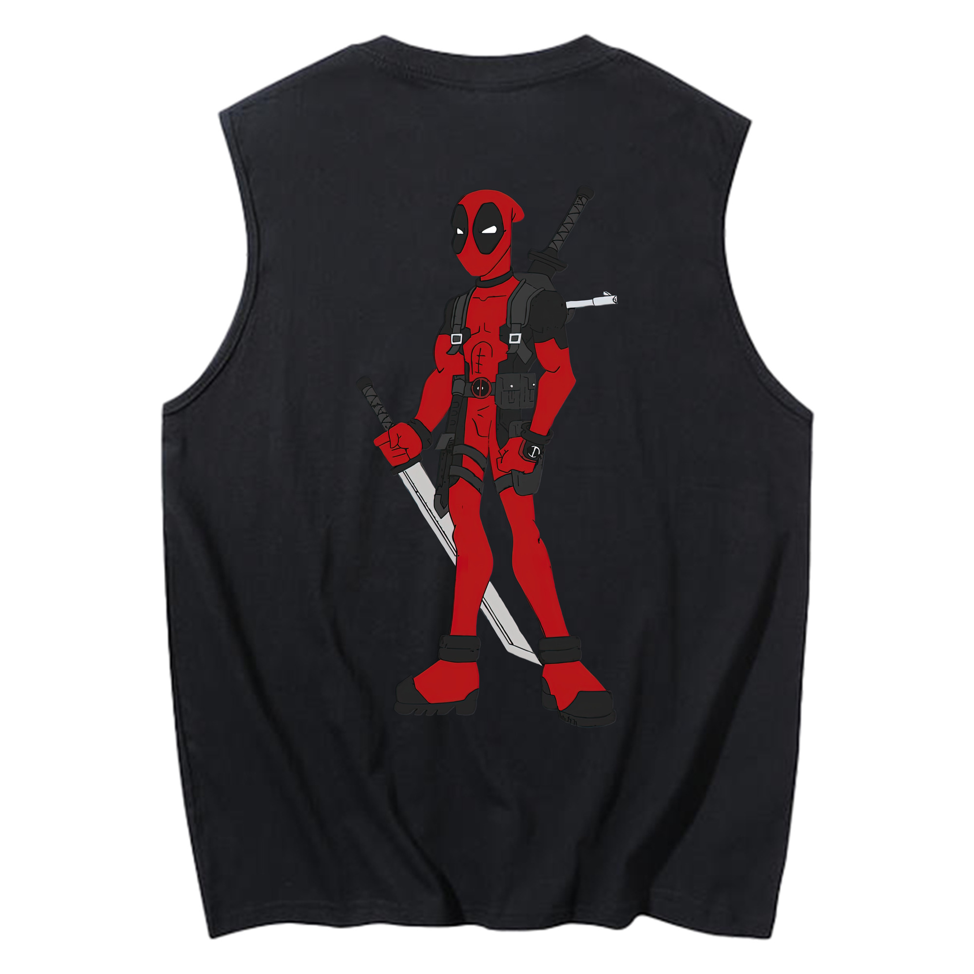 （画像用） Deadpool デッドプール コットン100％タンクトップ（背面プリント）