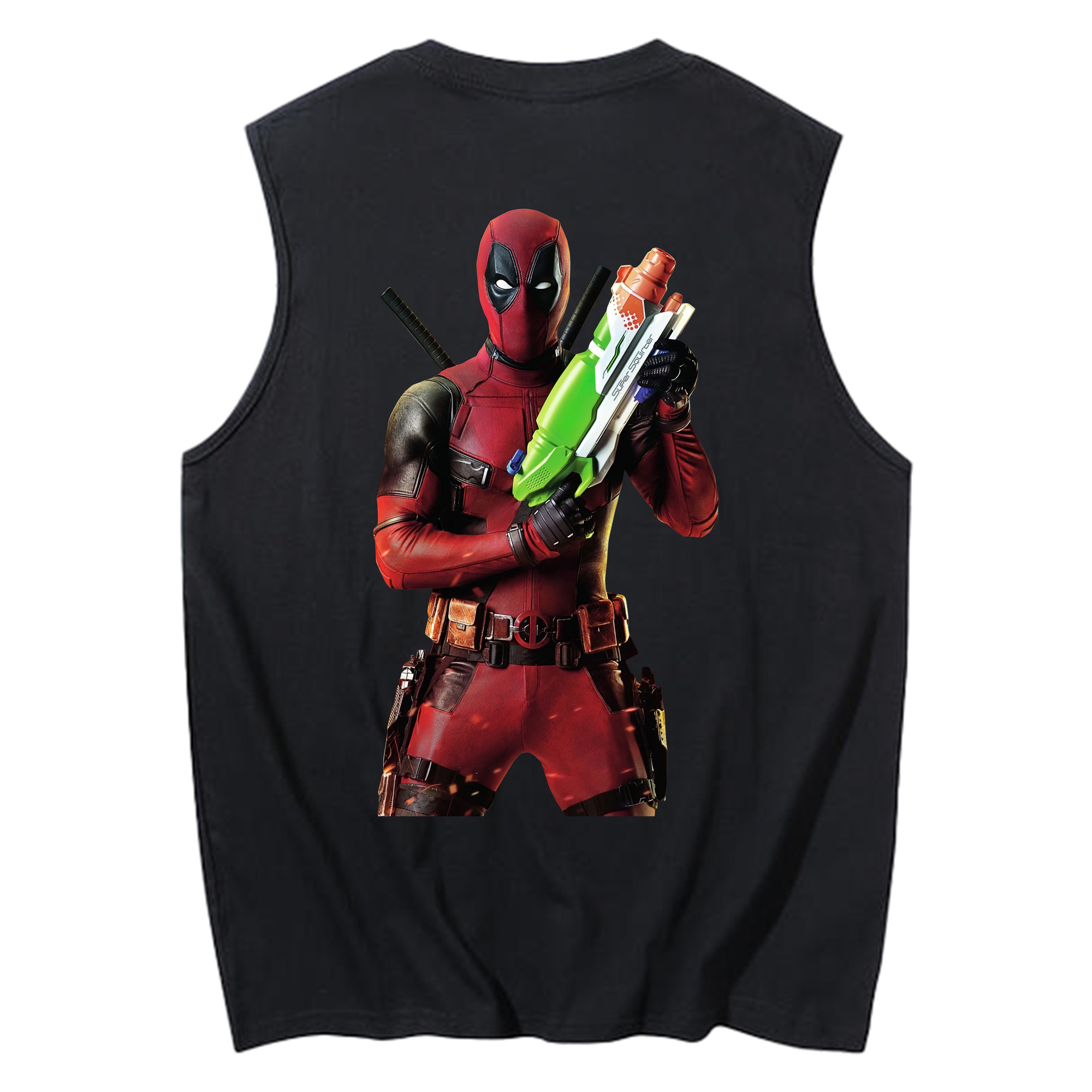 （画像用） Deadpool デッドプール コットン100％タンクトップ（背面プリント）