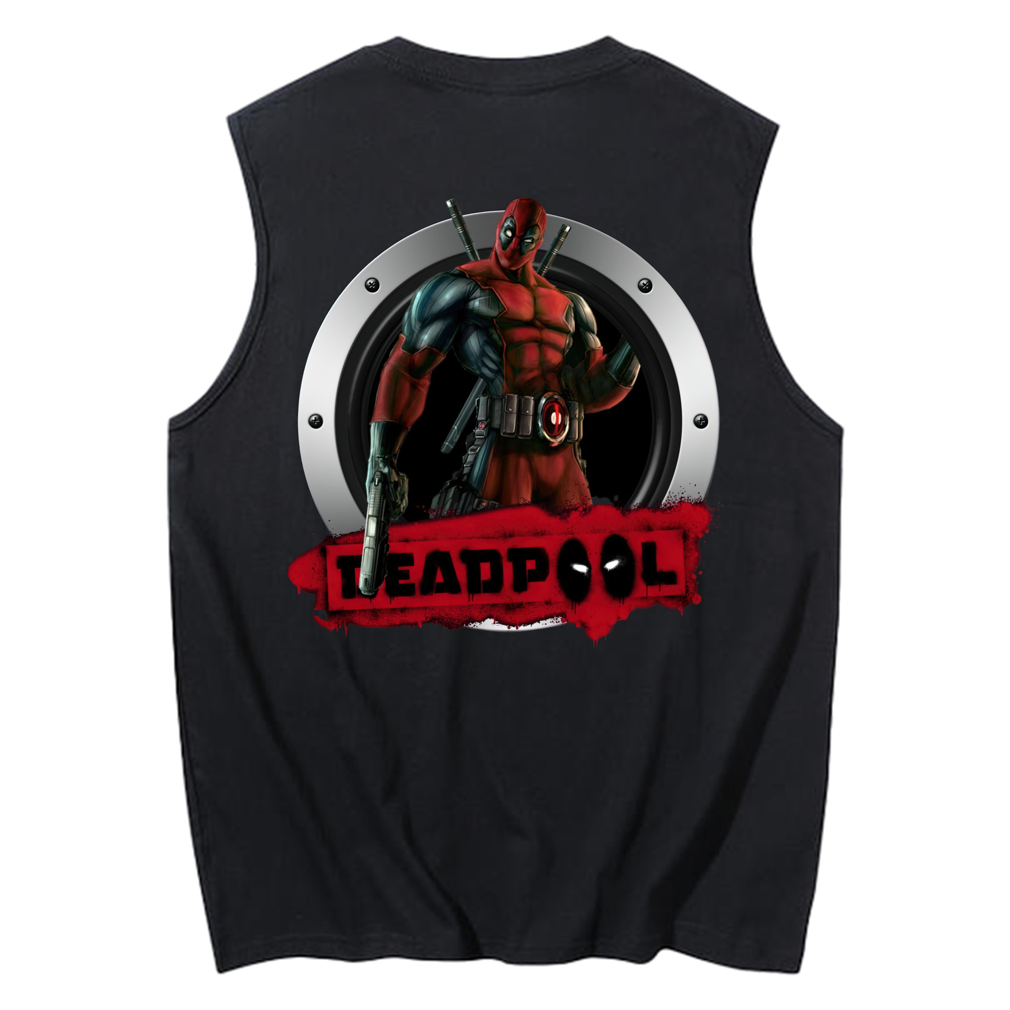 （画像用） Deadpool デッドプール コットン100％タンクトップ（背面プリント）