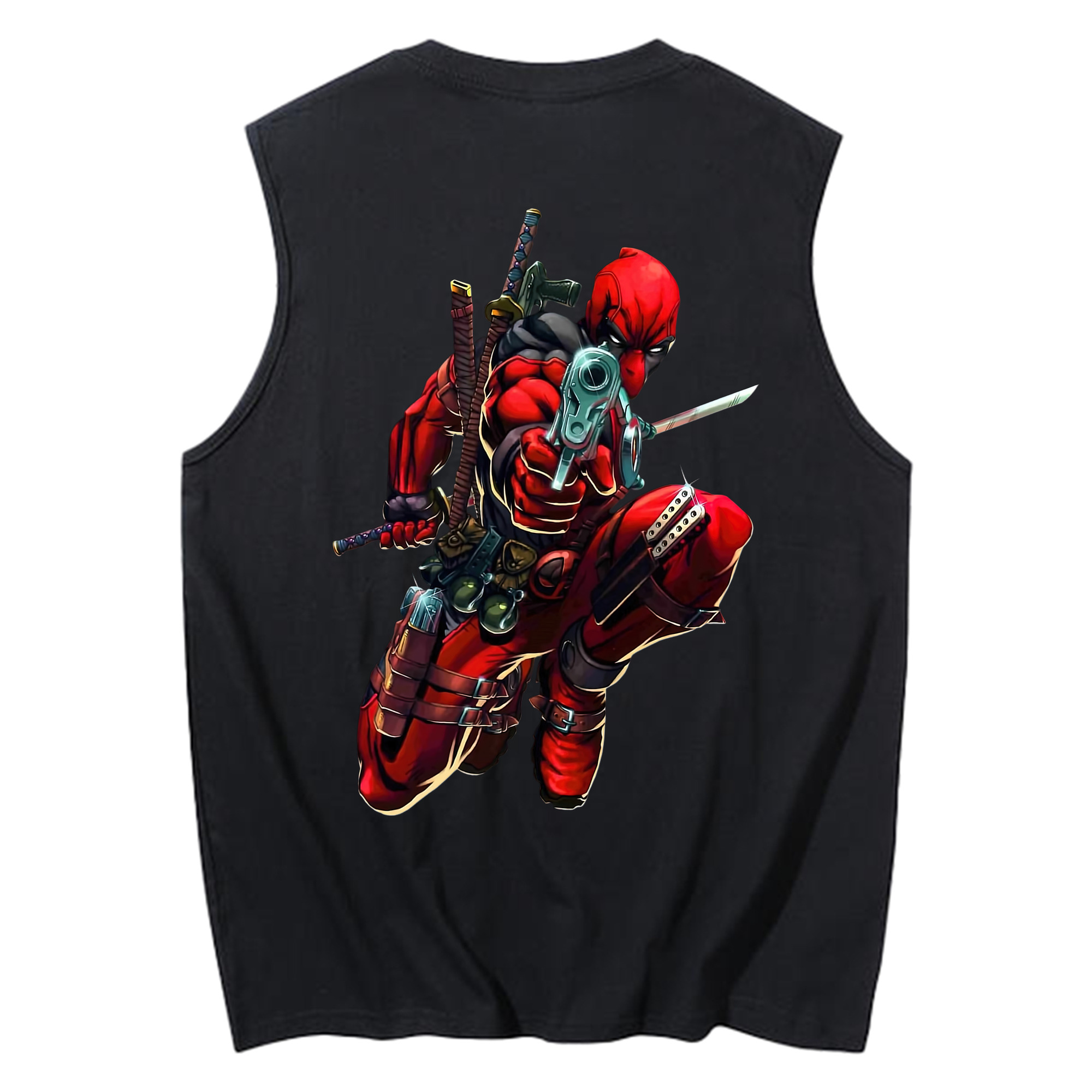 （画像用） Deadpool デッドプール コットン100％タンクトップ（背面プリント）