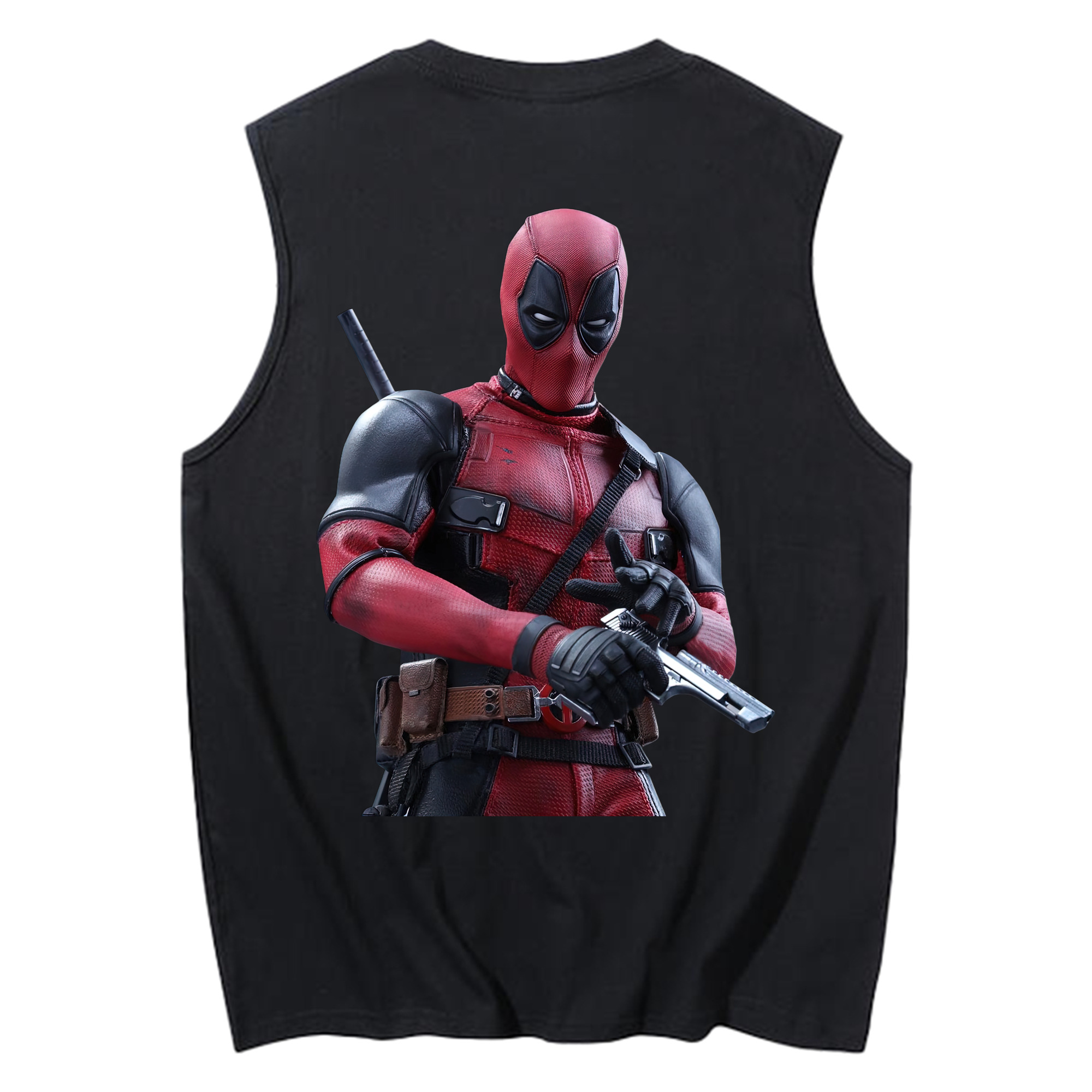 （画像用） Deadpool デッドプール コットン100％タンクトップ（背面プリント）