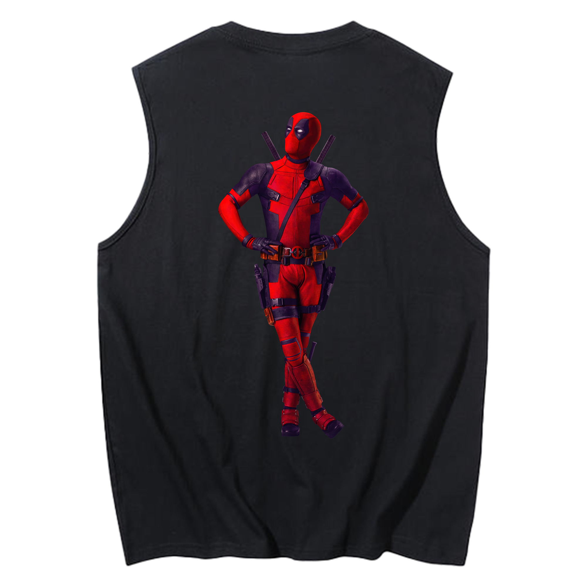 （画像用） Deadpool デッドプール コットン100％タンクトップ（背面プリント）