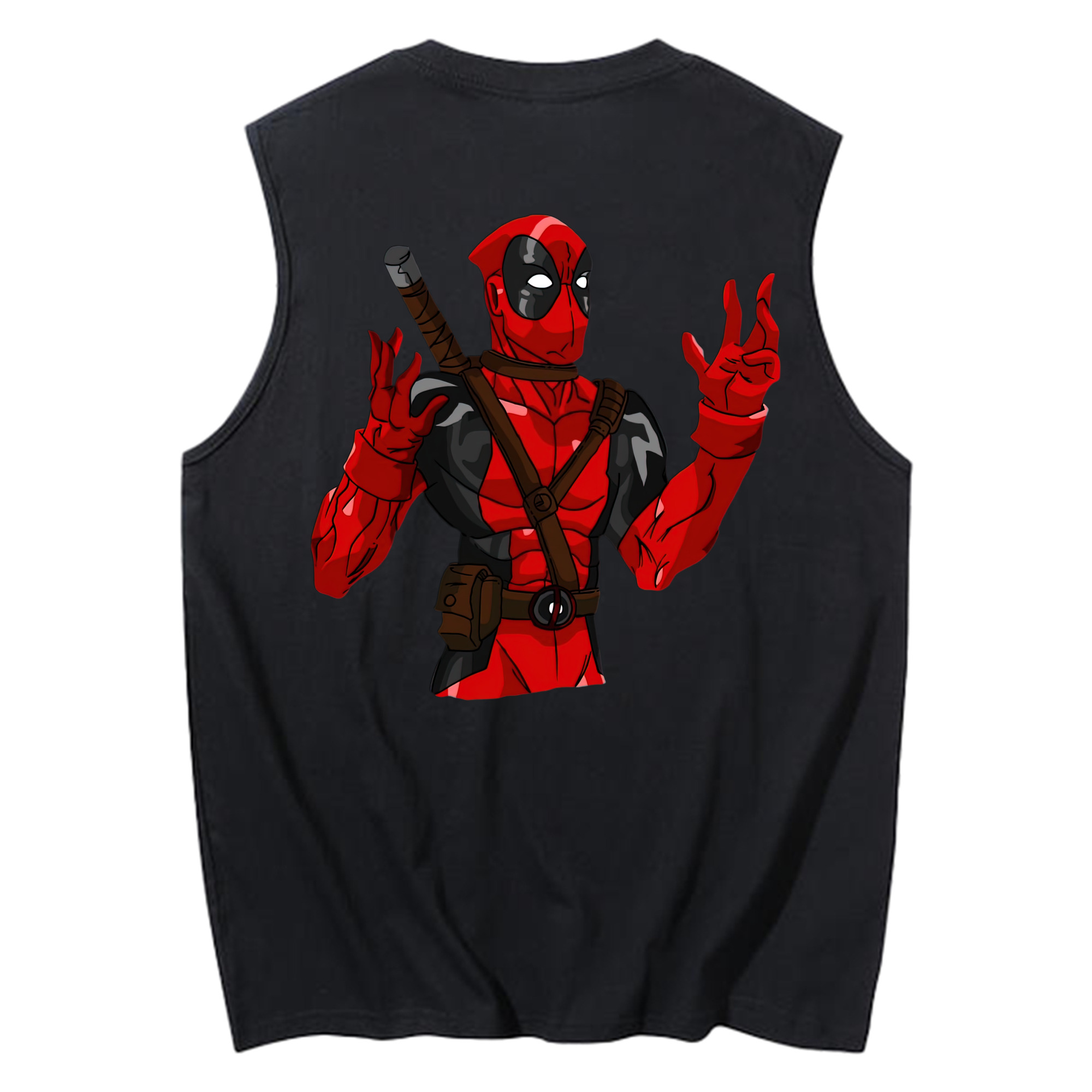（画像用） Deadpool デッドプール コットン100％タンクトップ（背面プリント）