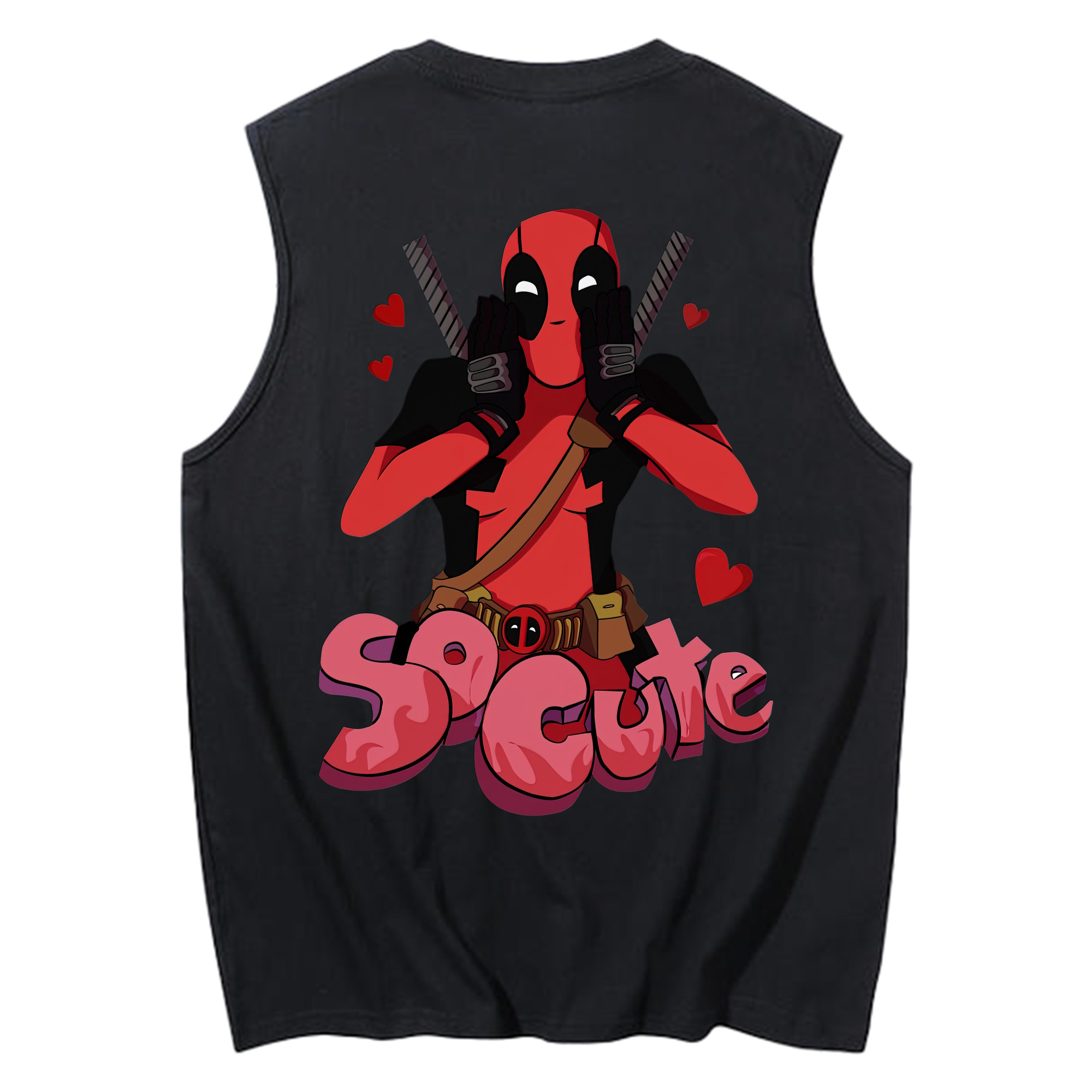 （画像用） Deadpool デッドプール コットン100％タンクトップ（背面プリント）