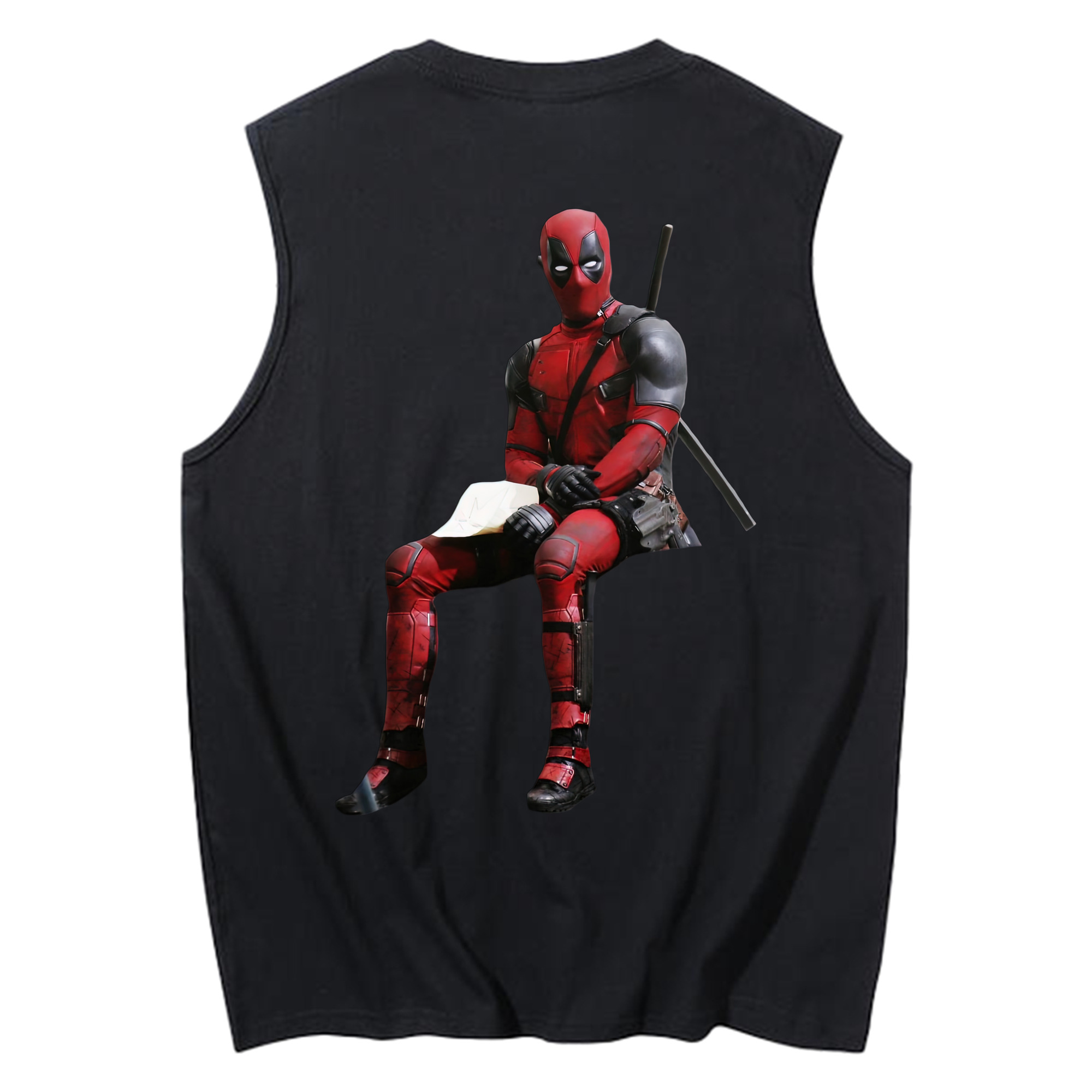 （画像用） Deadpool デッドプール コットン100％タンクトップ（背面プリント）