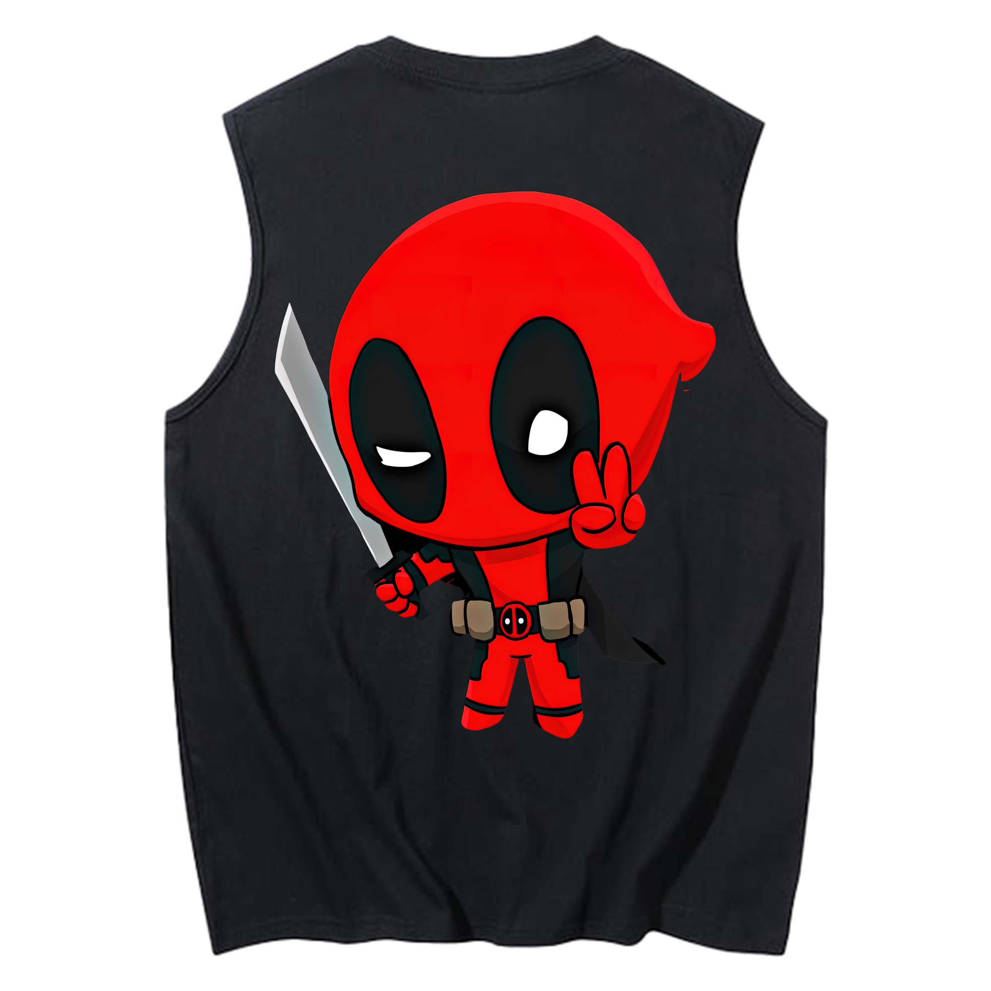 （画像用） Deadpool デッドプール コットン100％タンクトップ（背面プリント）