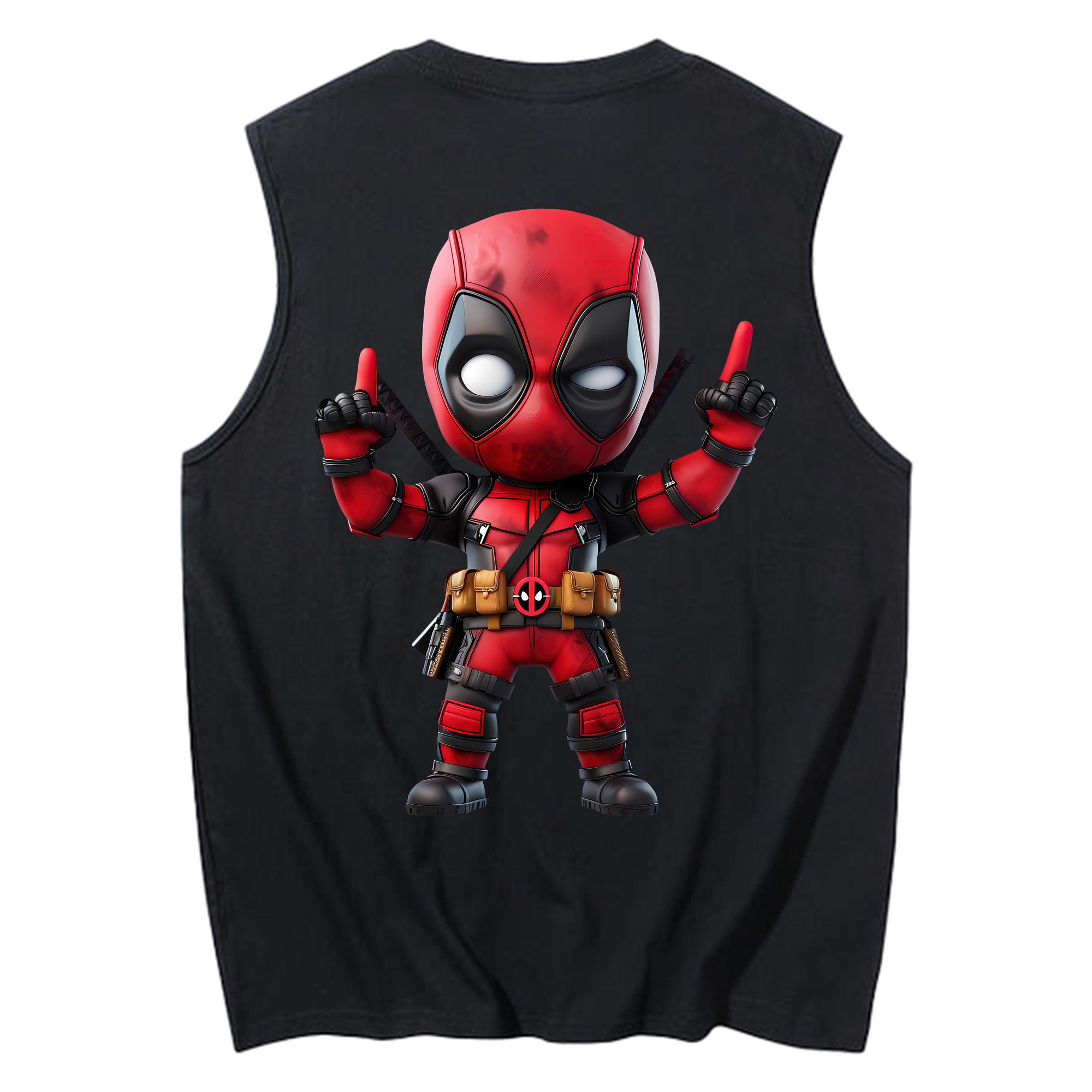 （画像用） Deadpool デッドプール コットン100％タンクトップ（背面プリント）