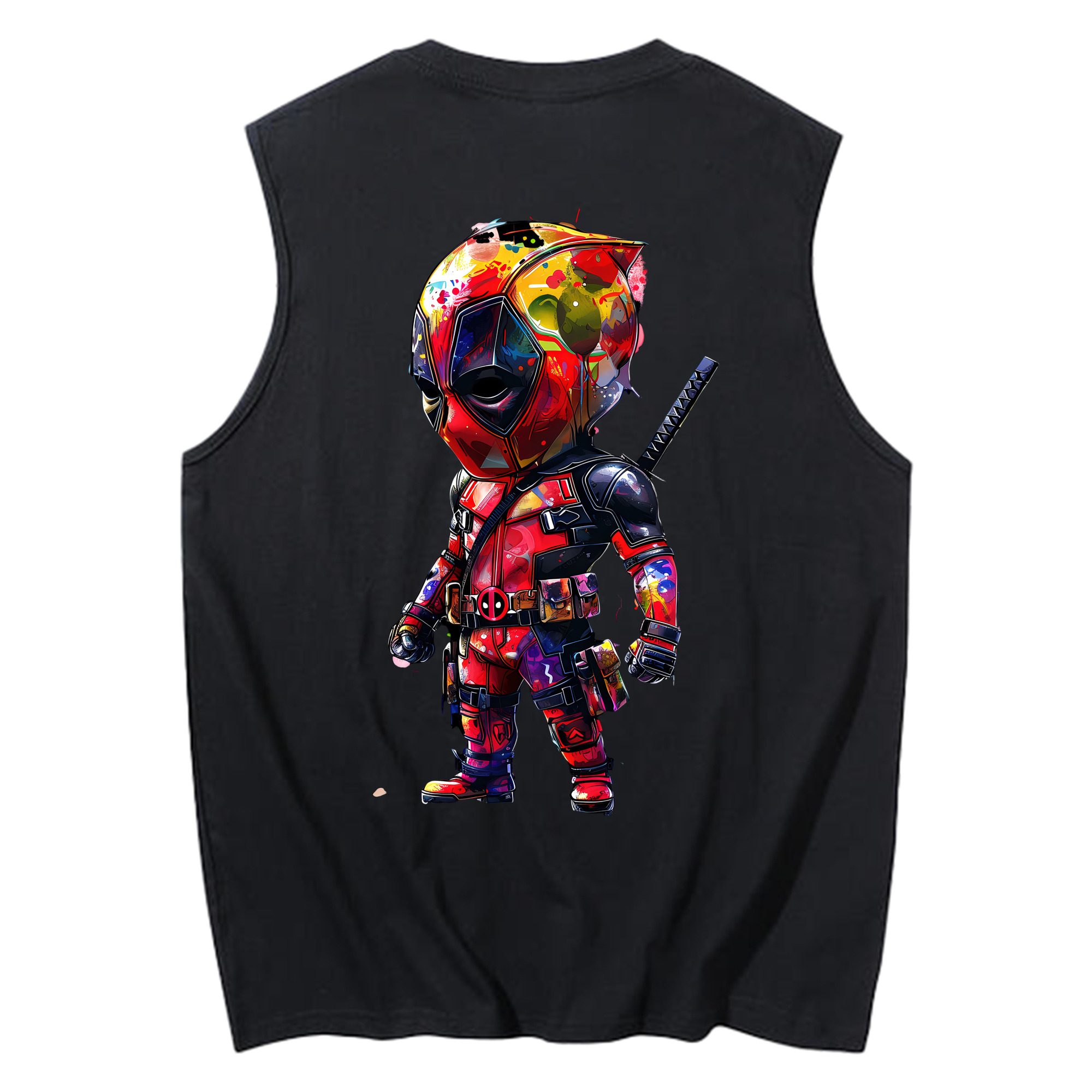 （画像用） Deadpool デッドプール コットン100％タンクトップ（背面プリント）