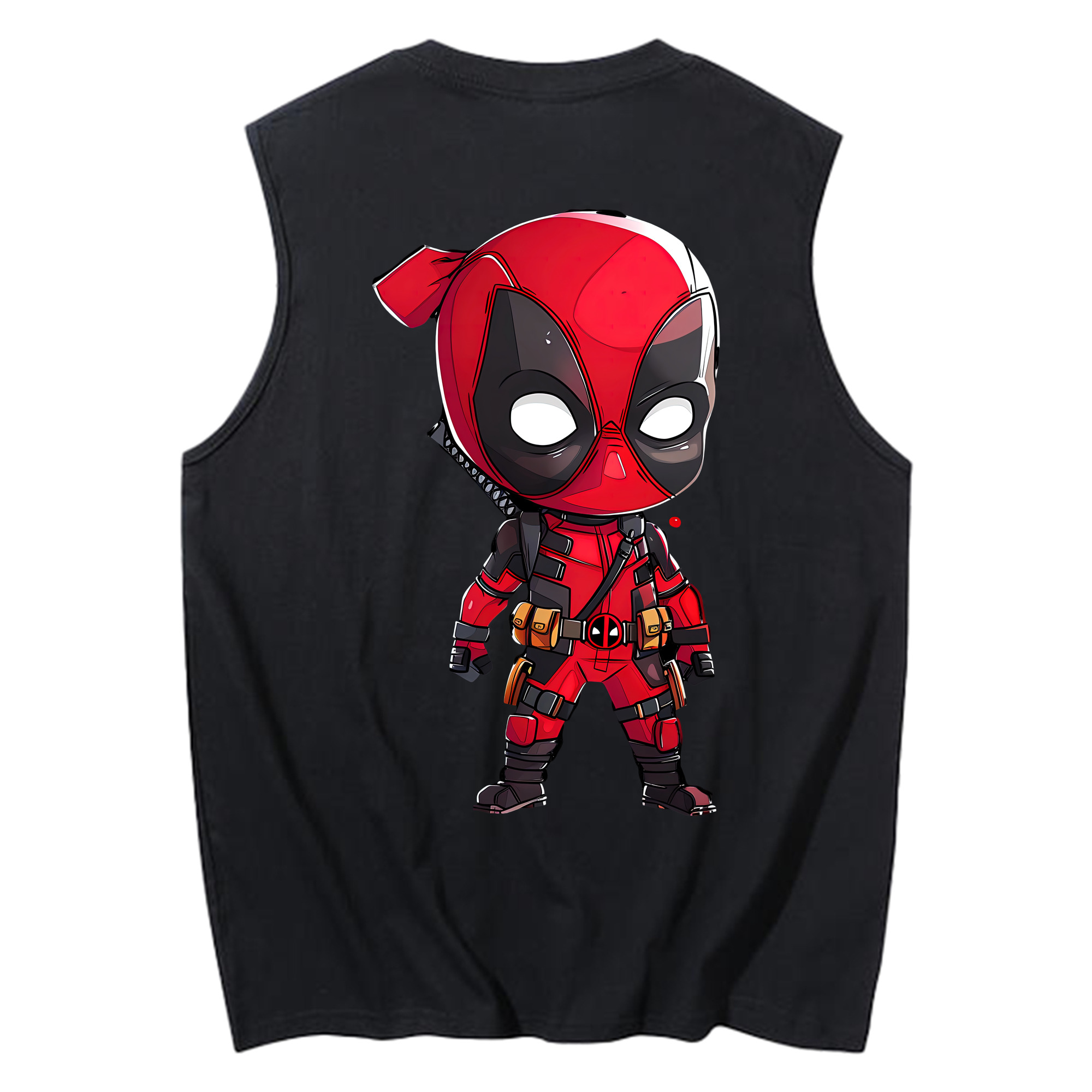 （画像用） Deadpool デッドプール コットン100％タンクトップ（背面プリント）