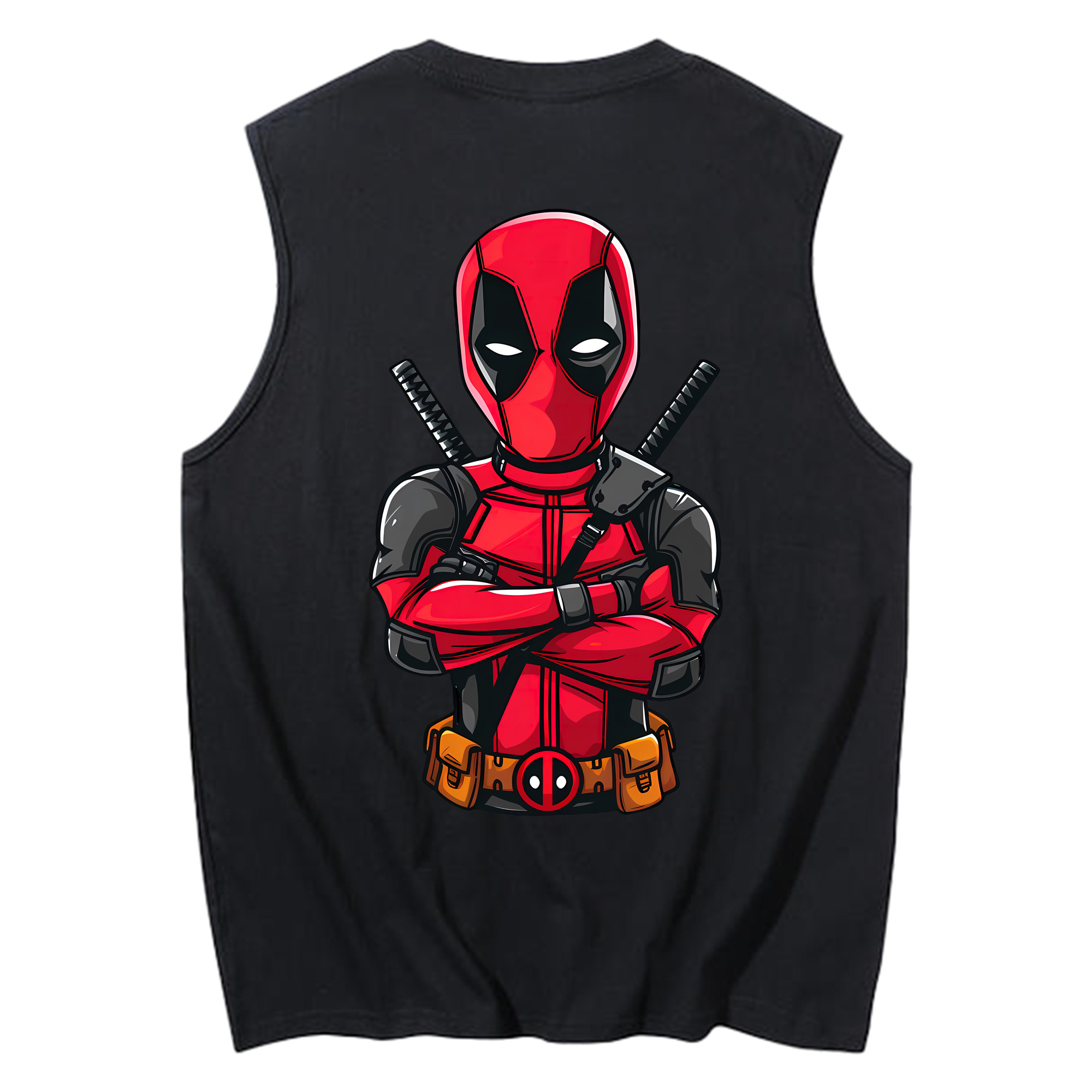 （画像用） Deadpool デッドプール コットン100％タンクトップ（背面プリント）