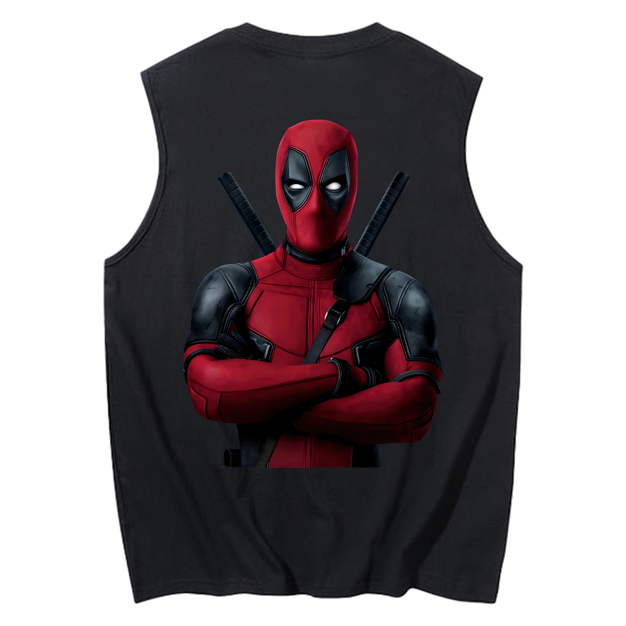 （画像用） Deadpool デッドプール コットン100％タンクトップ（背面プリント）