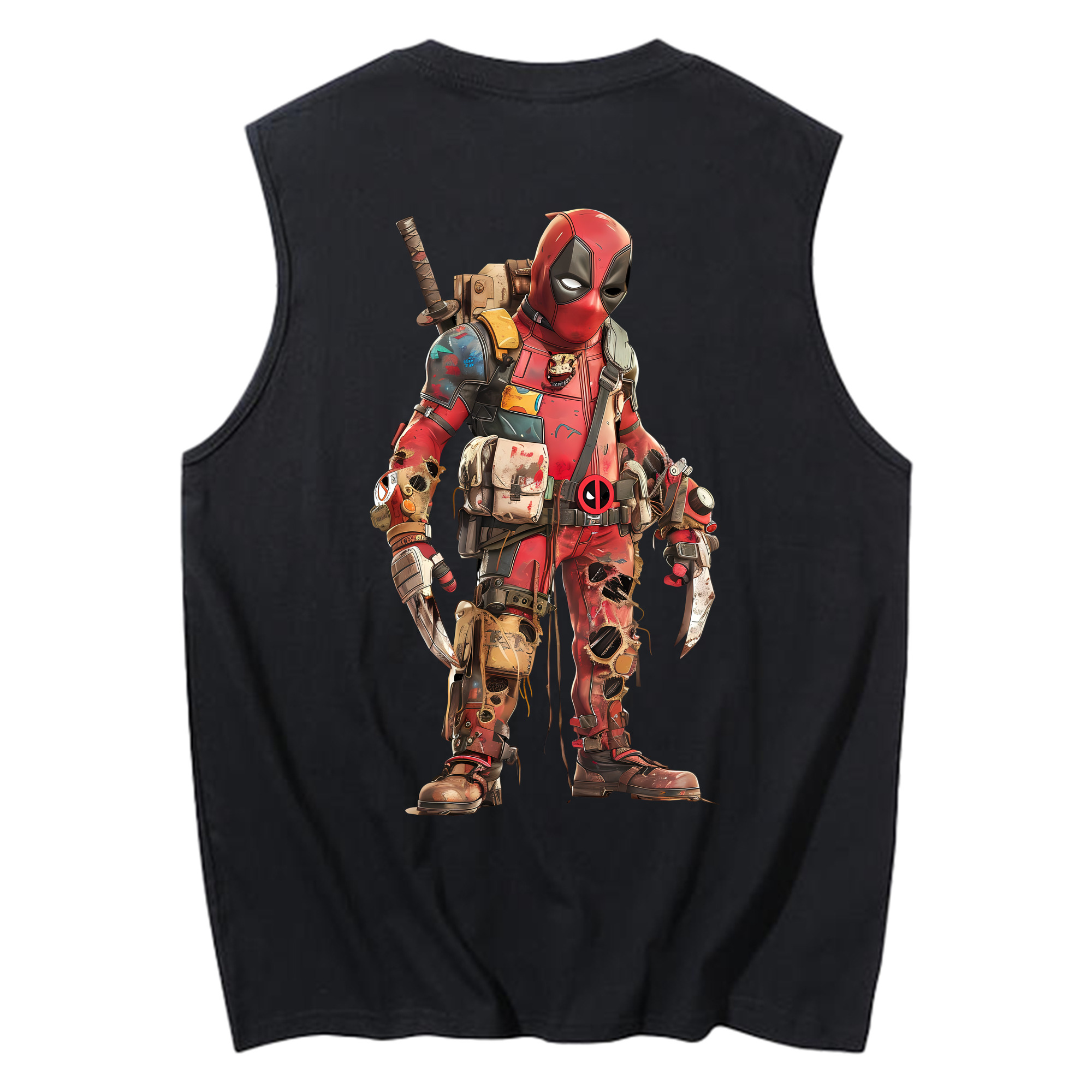 （画像用） Deadpool デッドプール コットン100％タンクトップ（背面プリント）