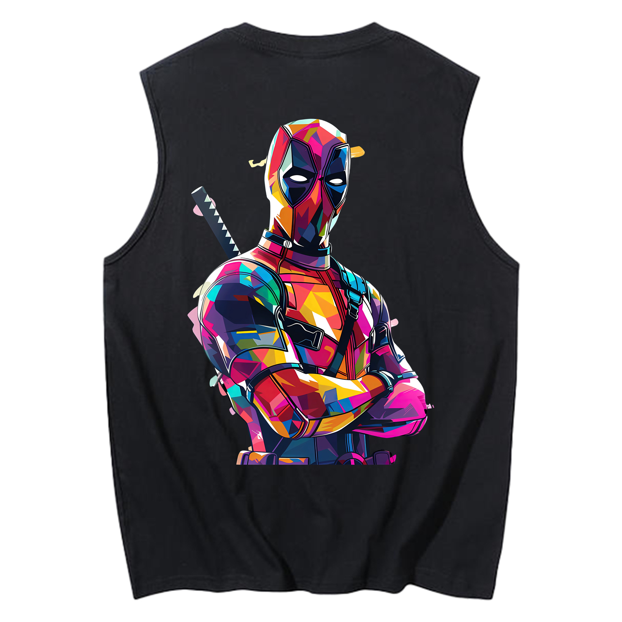（画像用） Deadpool デッドプール コットン100％タンクトップ（背面プリント）