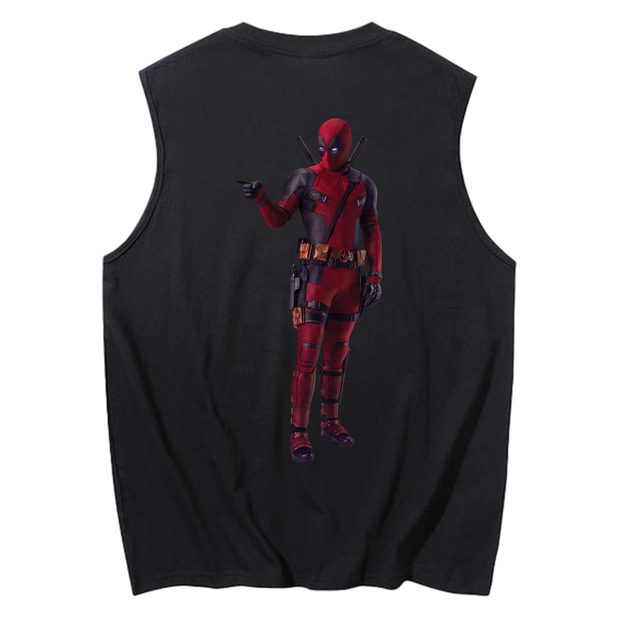 （画像用） Deadpool デッドプール コットン100％タンクトップ（背面プリント）