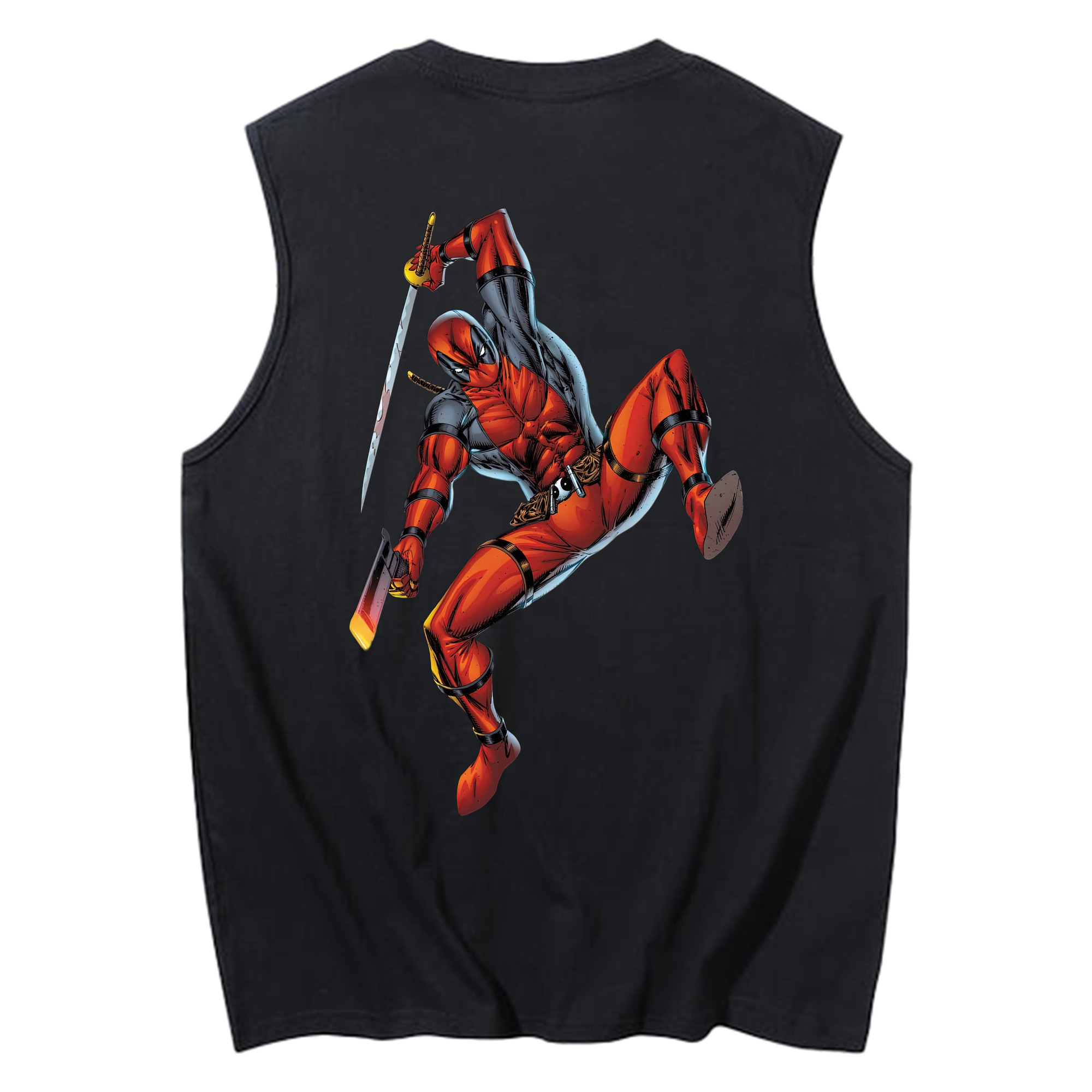 （画像用） Deadpool デッドプール コットン100％タンクトップ（背面プリント）