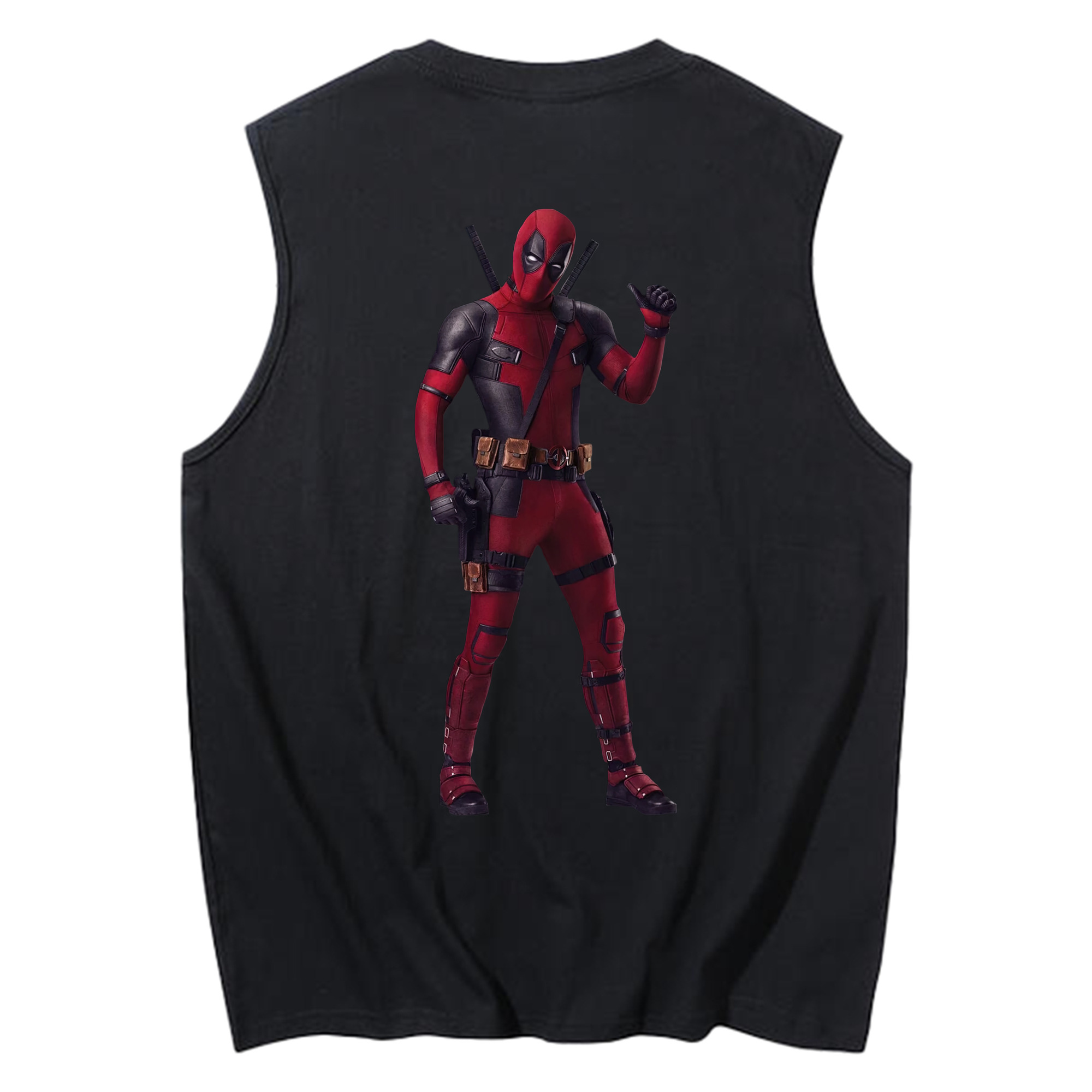 （画像用） Deadpool デッドプール コットン100％タンクトップ（背面プリント）
