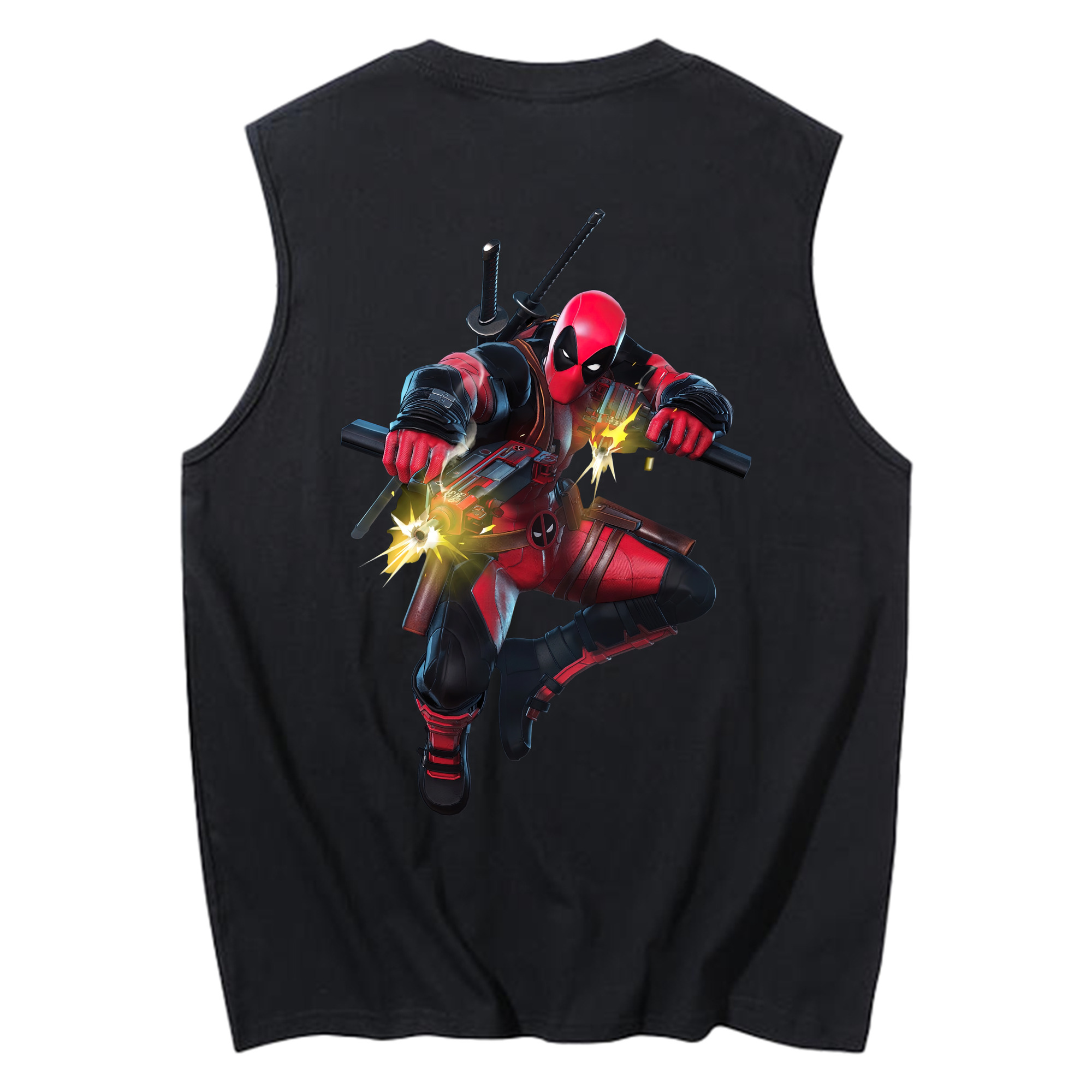 （画像用） Deadpool デッドプール コットン100％タンクトップ（背面プリント）