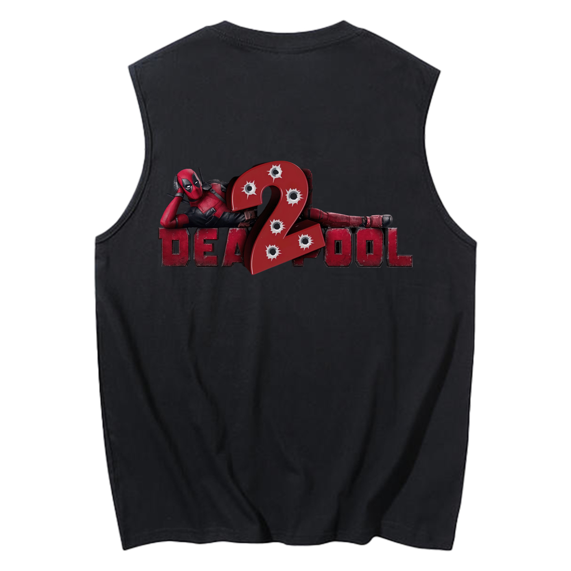 （画像用） Deadpool デッドプール コットン100％タンクトップ（背面プリント）