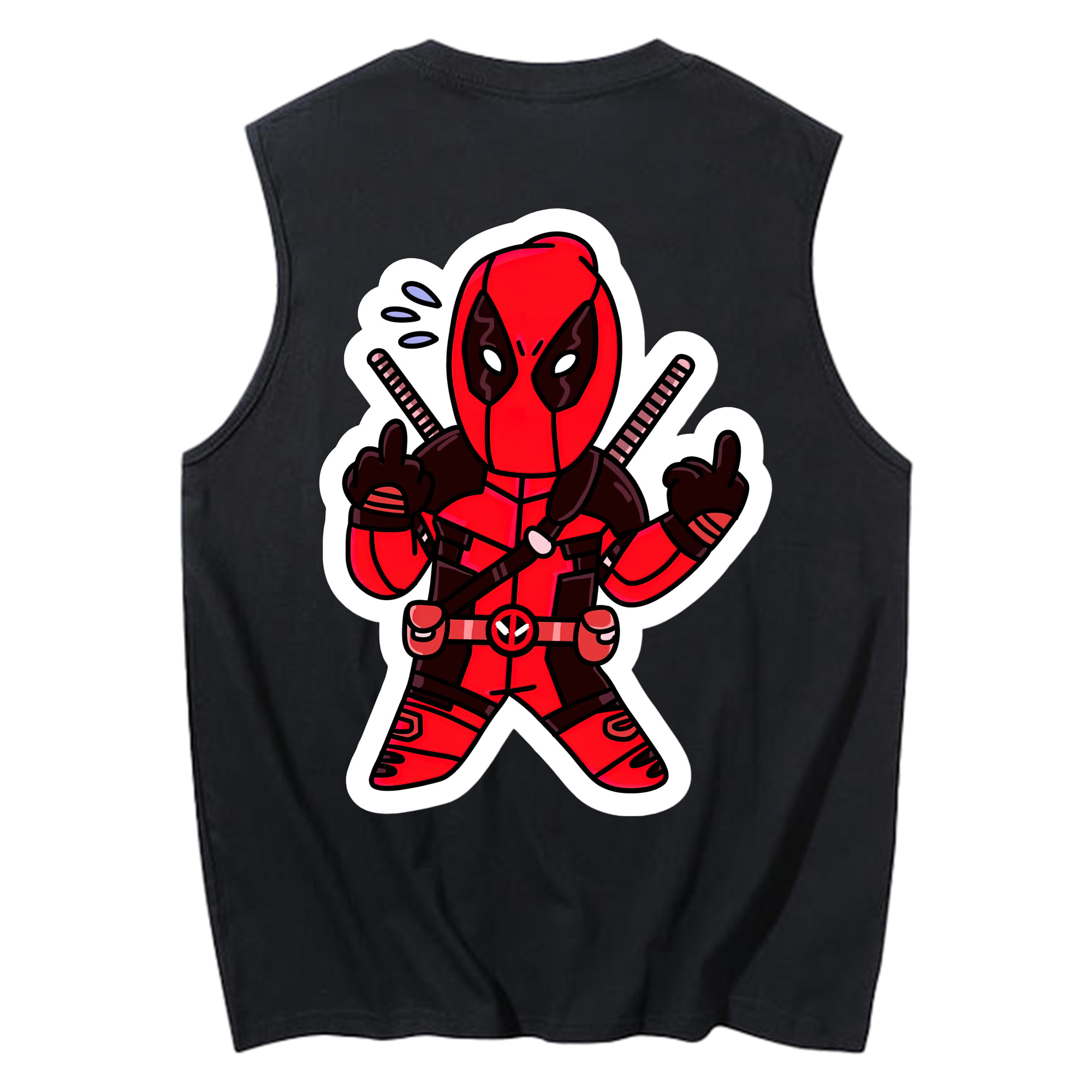 （画像用） Deadpool デッドプール コットン100％タンクトップ（背面プリント）