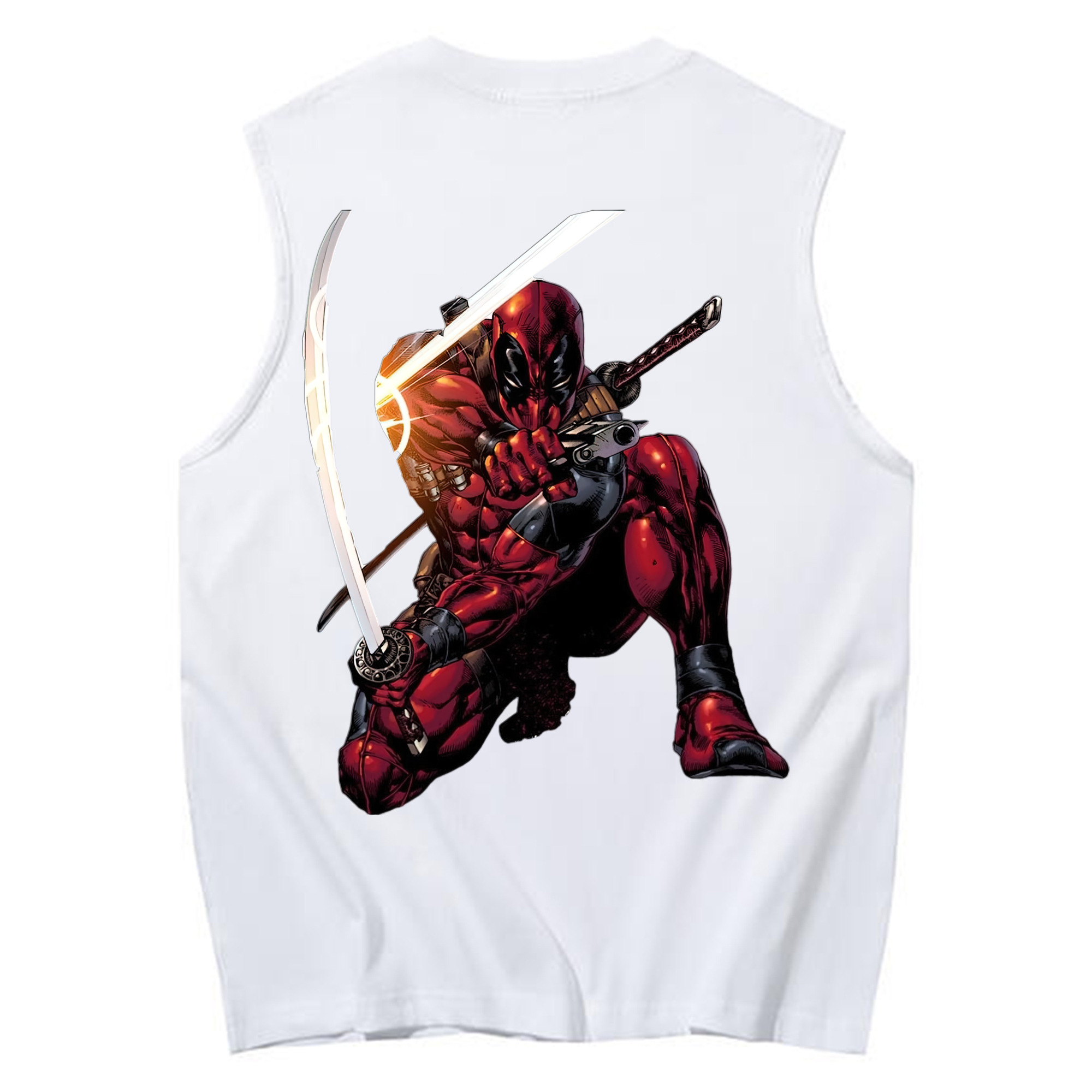 （画像用） Deadpool デッドプール コットン100％タンクトップ（背面プリント）