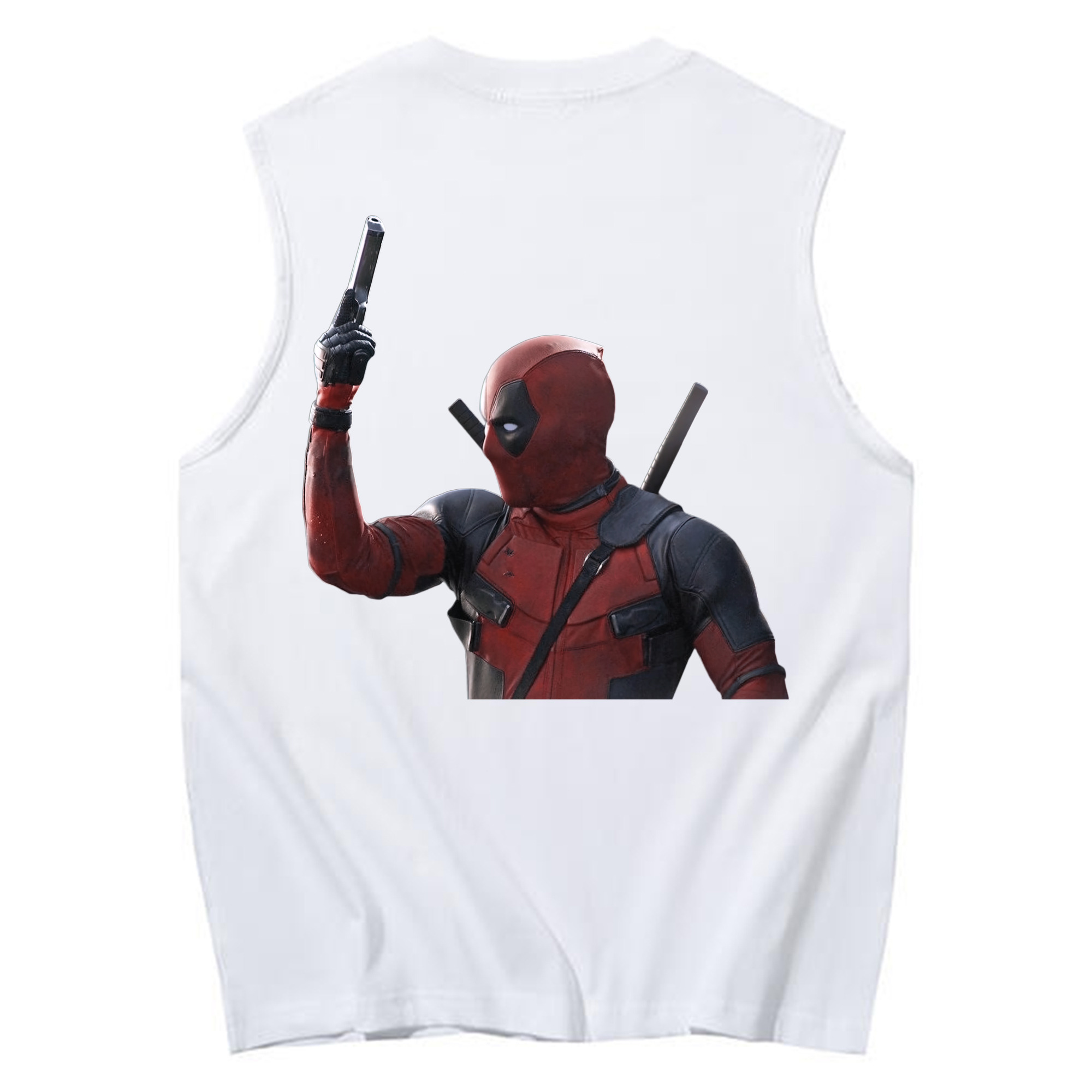 （画像用） Deadpool デッドプール コットン100％タンクトップ（背面プリント）