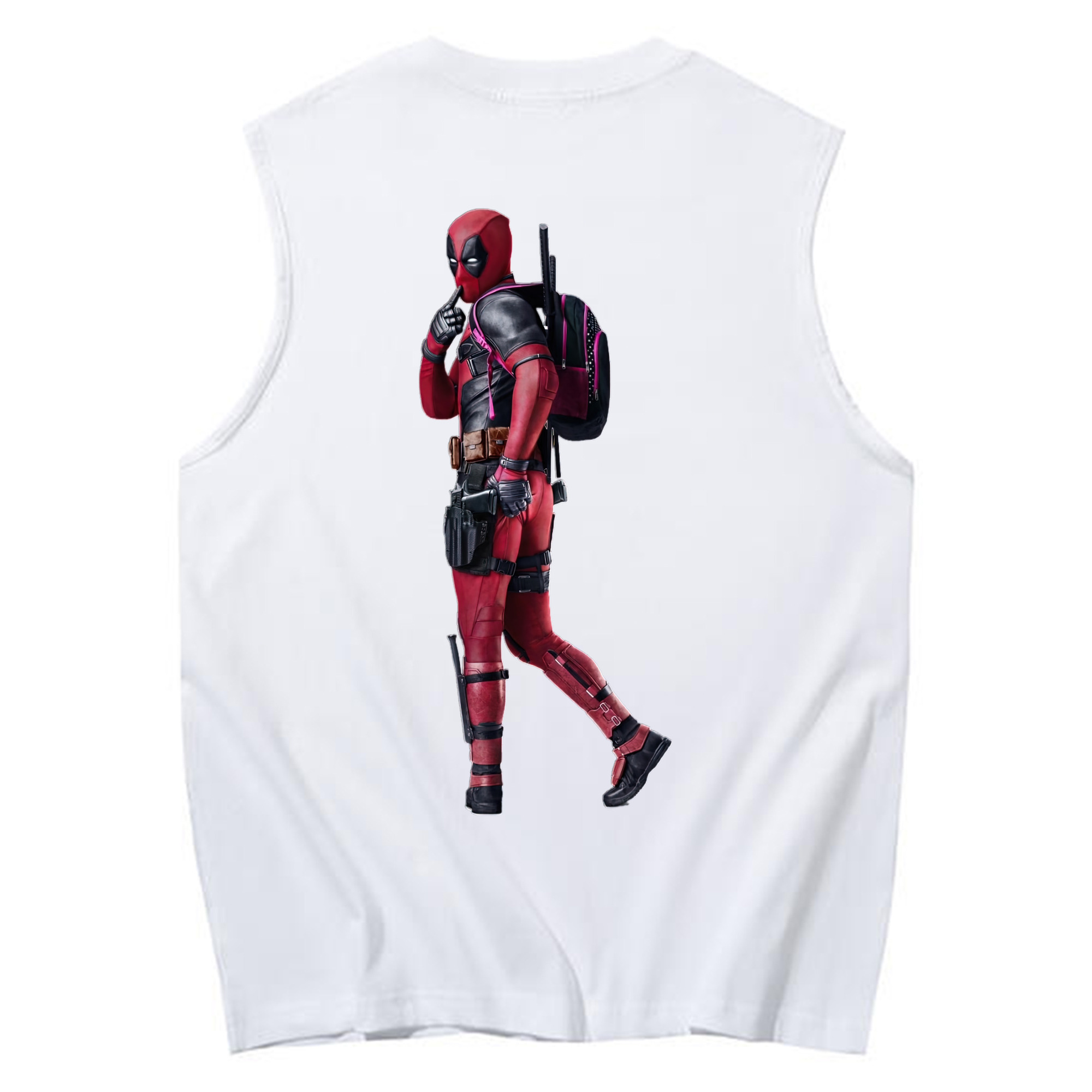 （画像用） Deadpool デッドプール コットン100％タンクトップ（背面プリント）