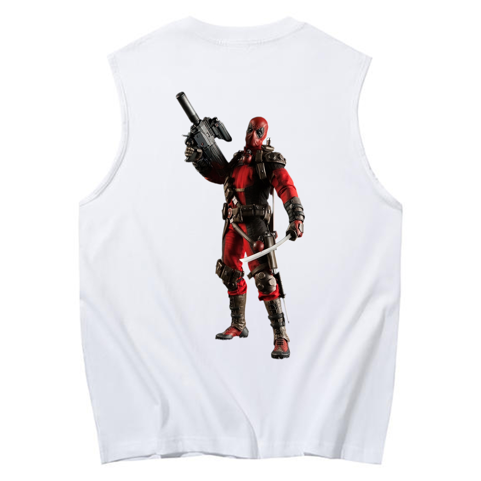（画像用） Deadpool デッドプール コットン100％タンクトップ（背面プリント）