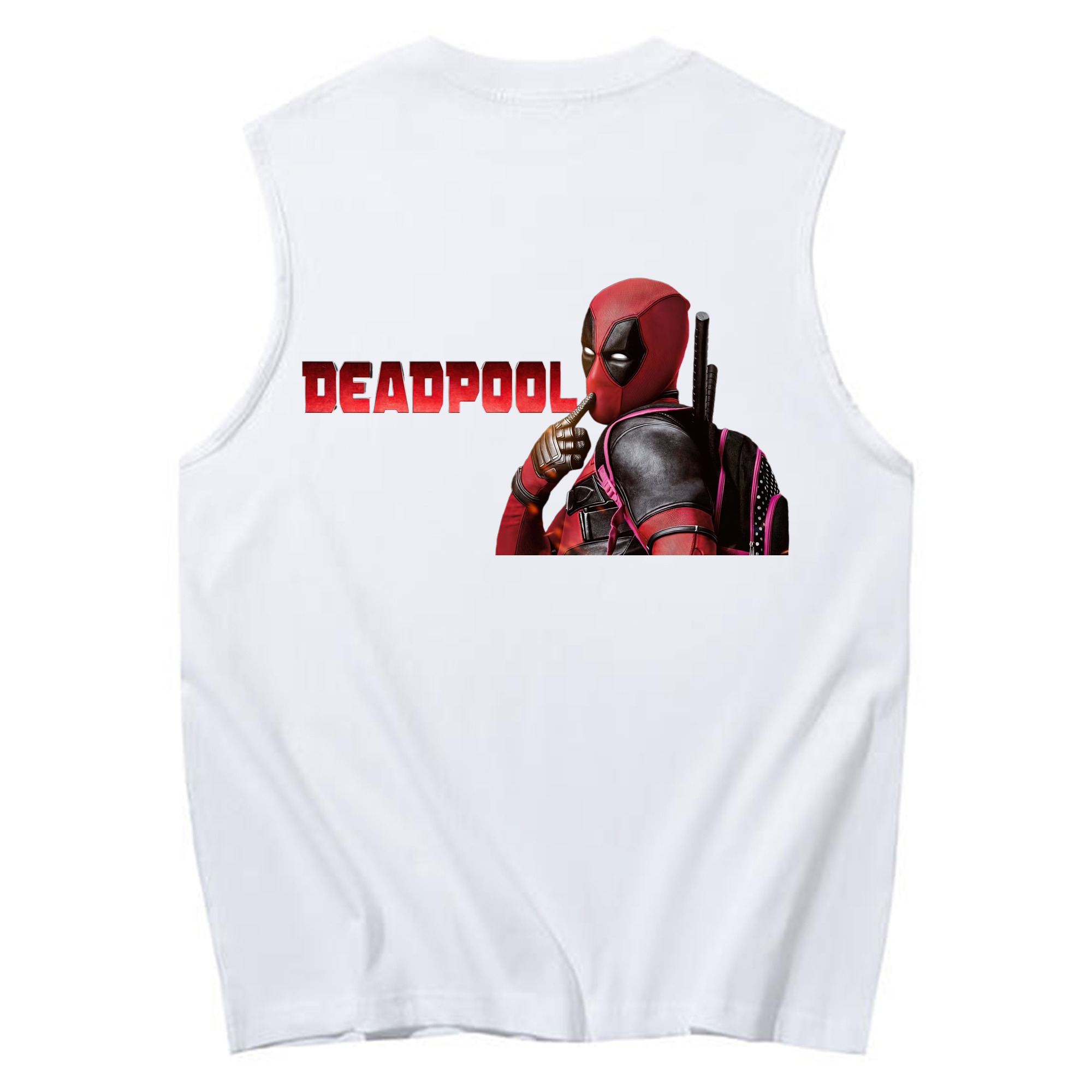 （画像用） Deadpool デッドプール コットン100％タンクトップ（背面プリント）