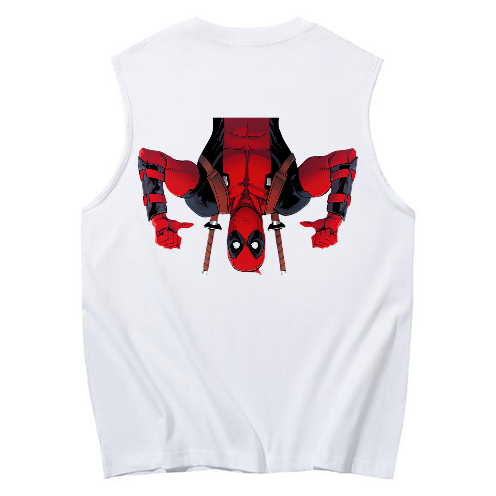 （画像用） Deadpool デッドプール コットン100％タンクトップ（背面プリント）