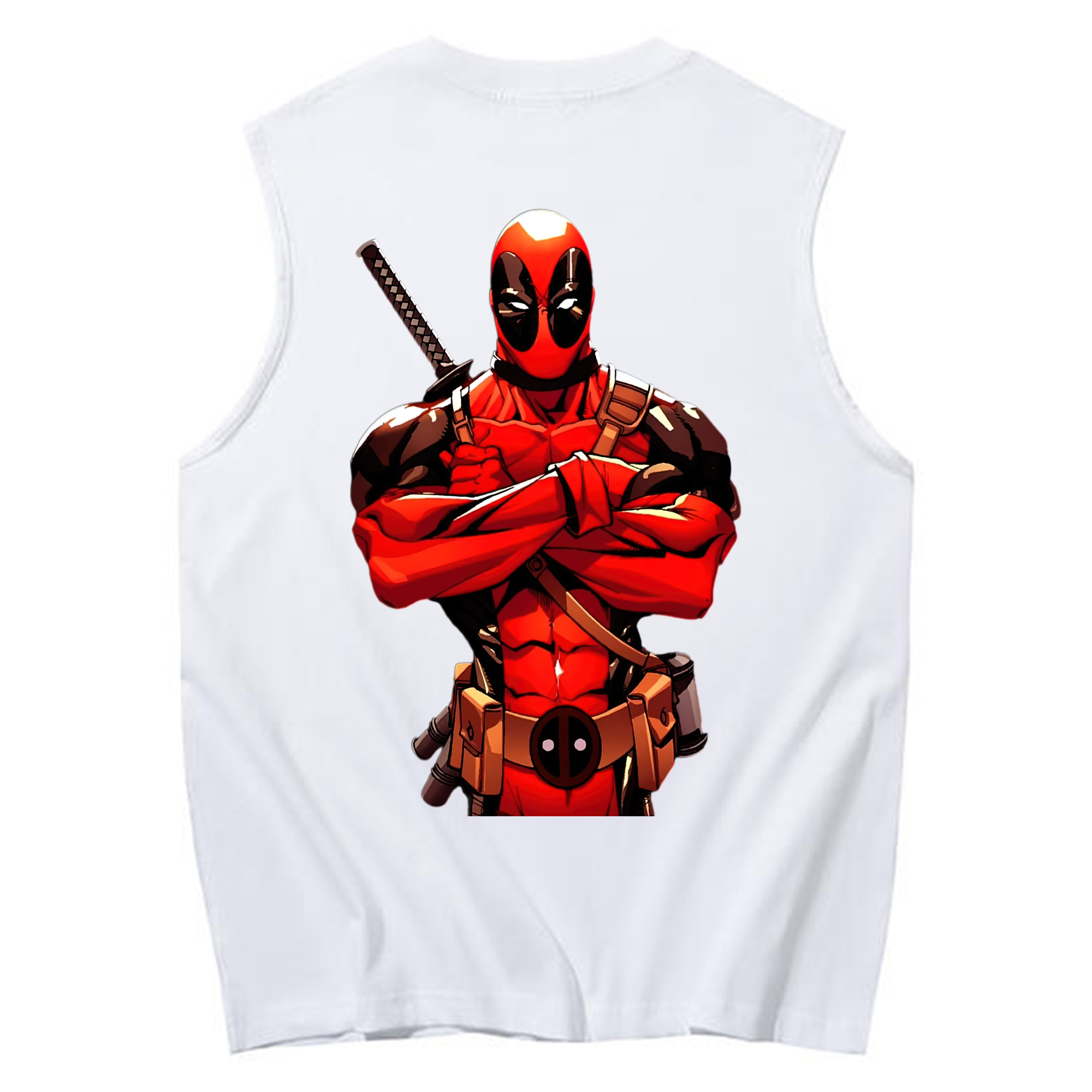 （画像用） Deadpool デッドプール コットン100％タンクトップ（背面プリント）