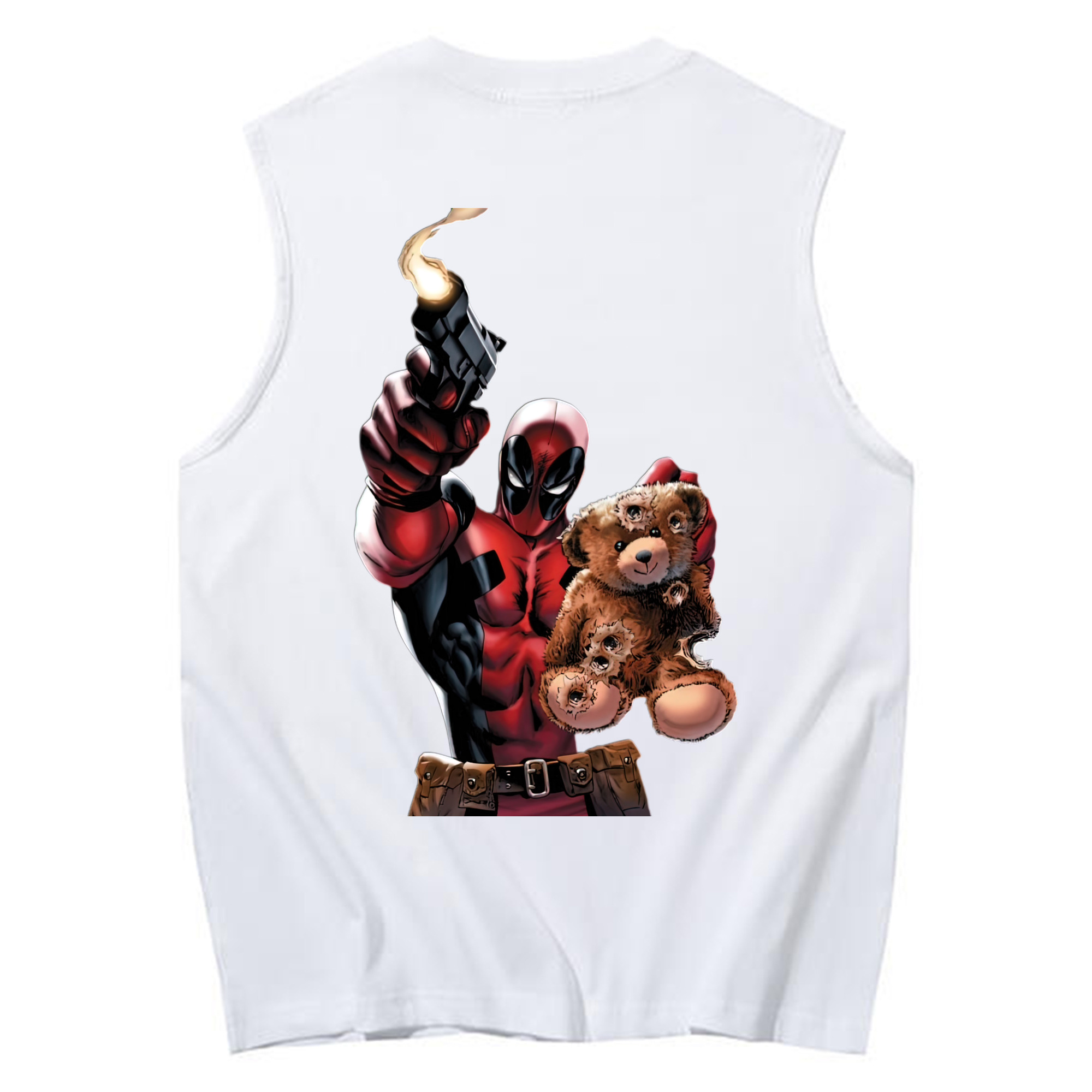 （画像用） Deadpool デッドプール コットン100％タンクトップ（背面プリント）