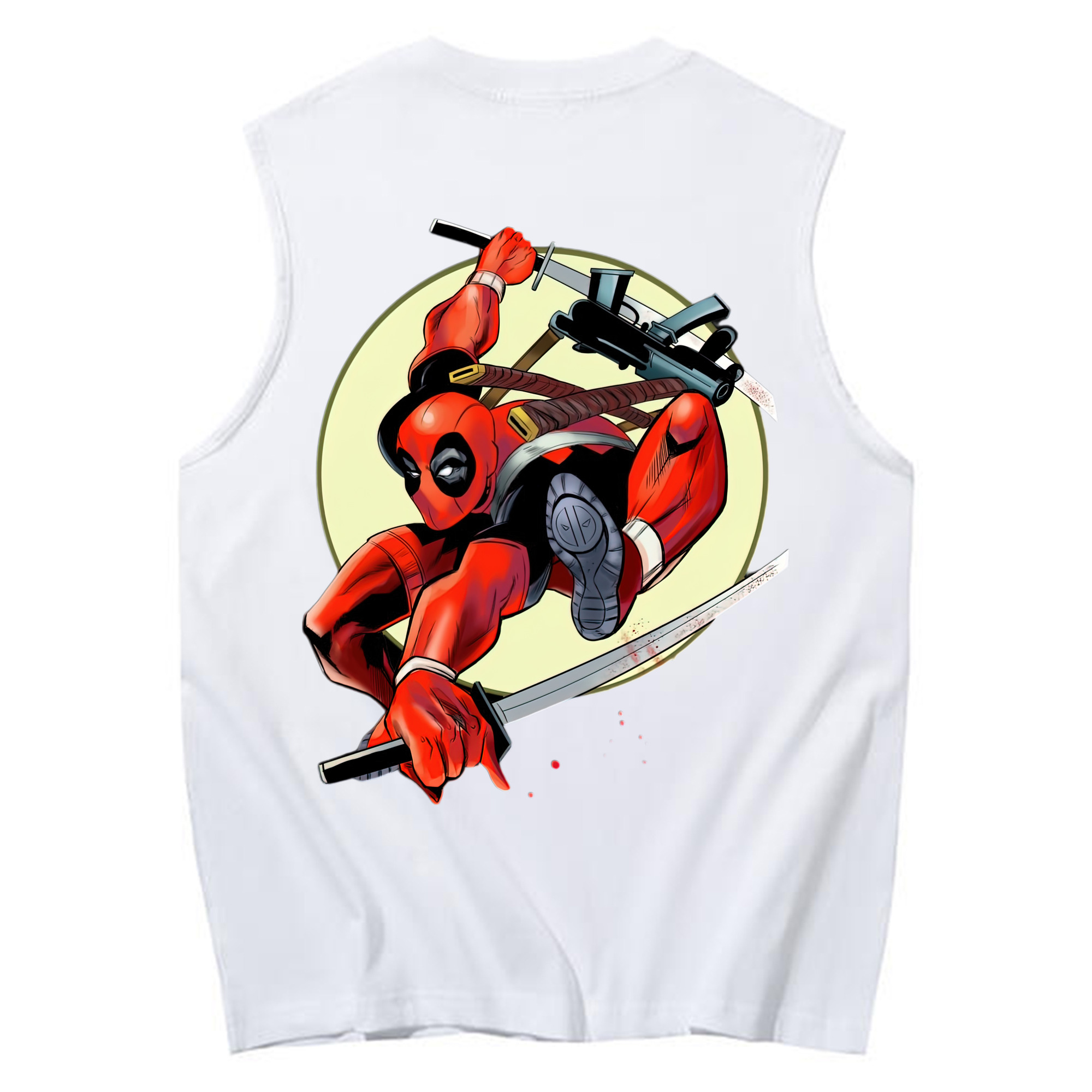 （画像用） Deadpool デッドプール コットン100％タンクトップ（背面プリント）
