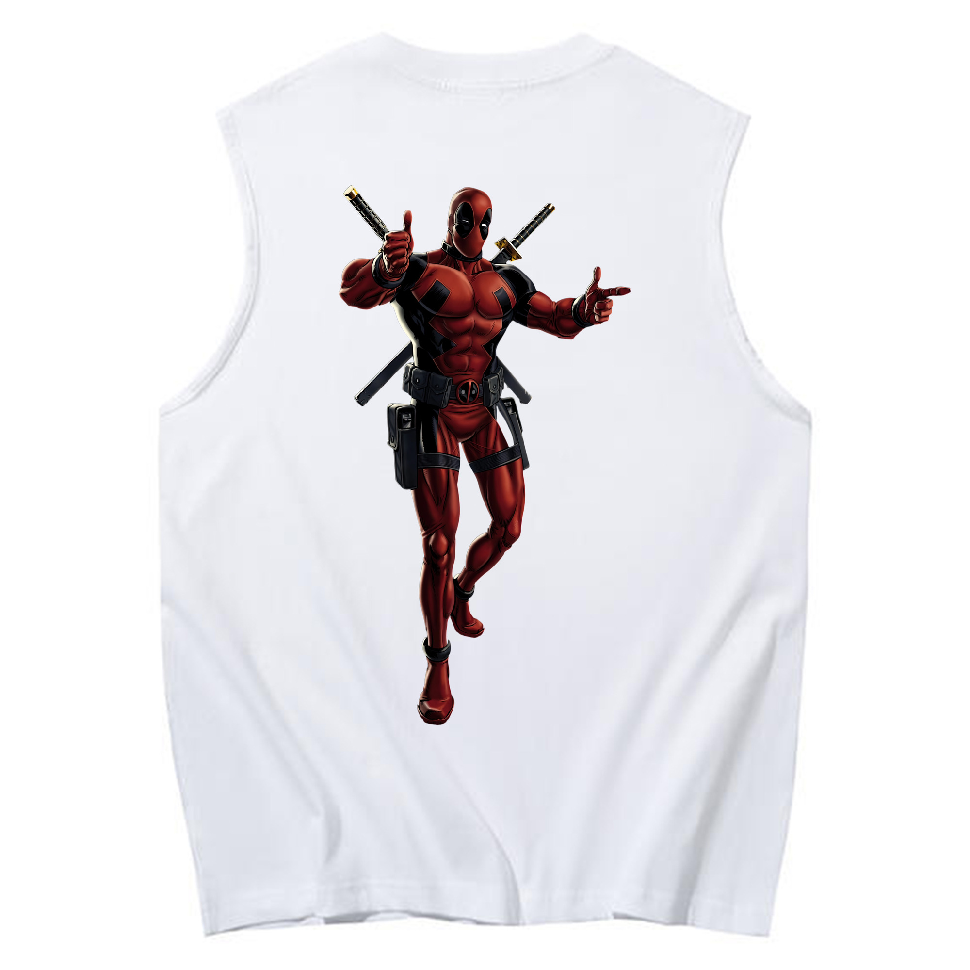 （画像用） Deadpool デッドプール コットン100％タンクトップ（背面プリント）