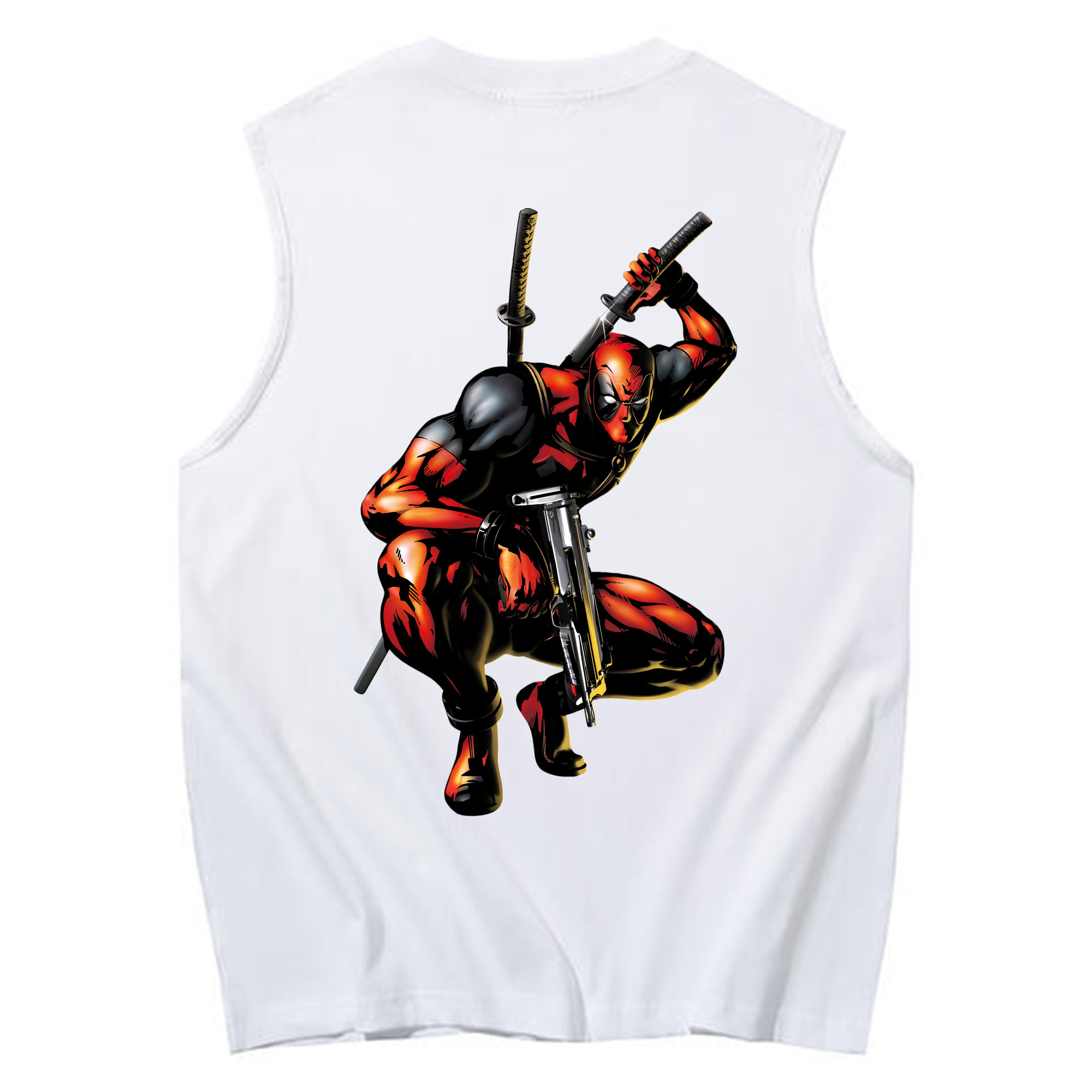 （画像用） Deadpool デッドプール コットン100％タンクトップ（背面プリント）