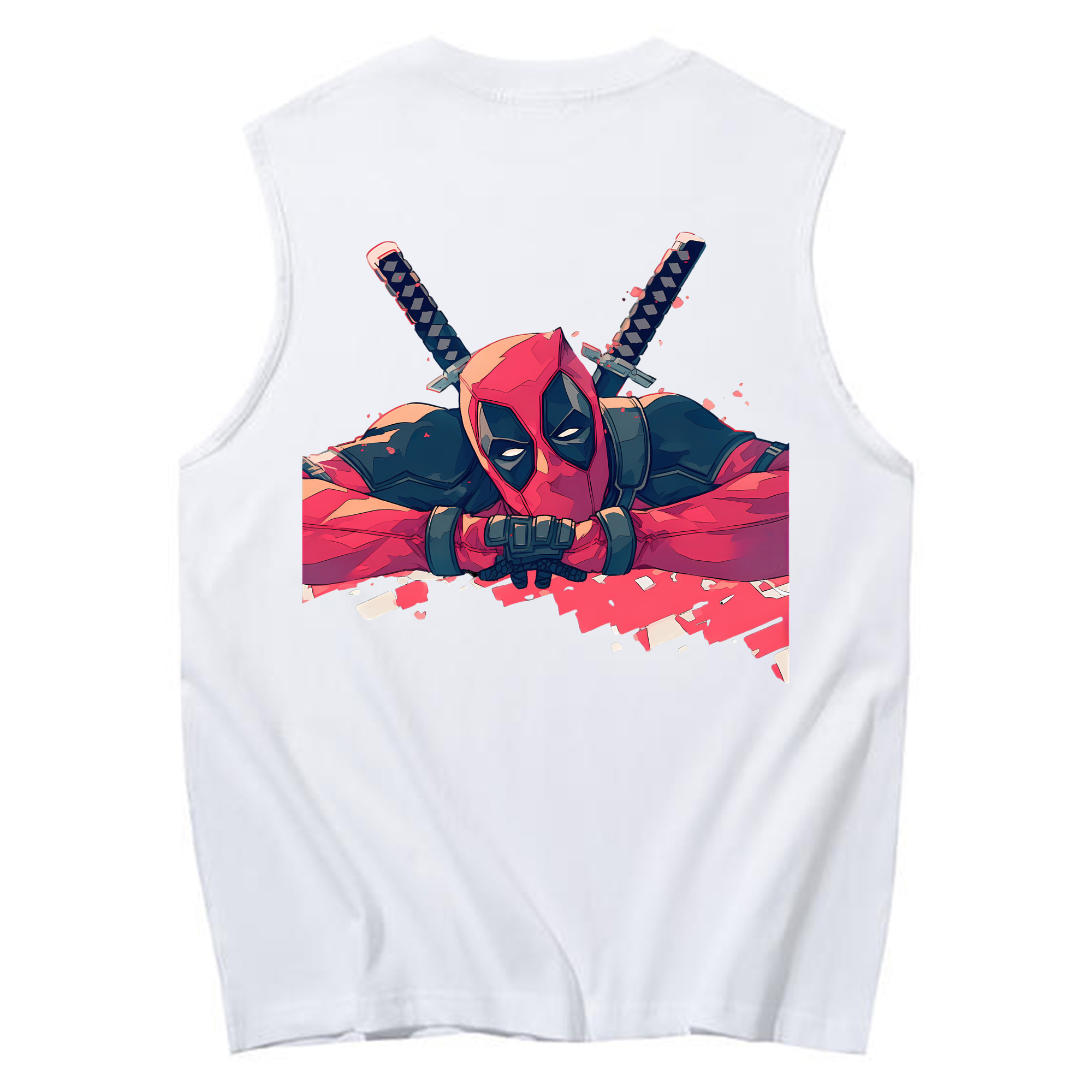 （画像用） Deadpool デッドプール コットン100％タンクトップ（背面プリント）