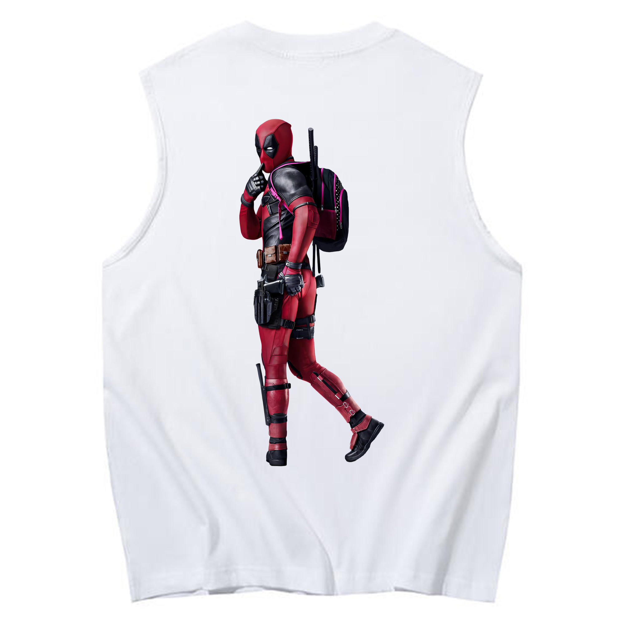 （画像用） Deadpool デッドプール コットン100％タンクトップ（背面プリント）
