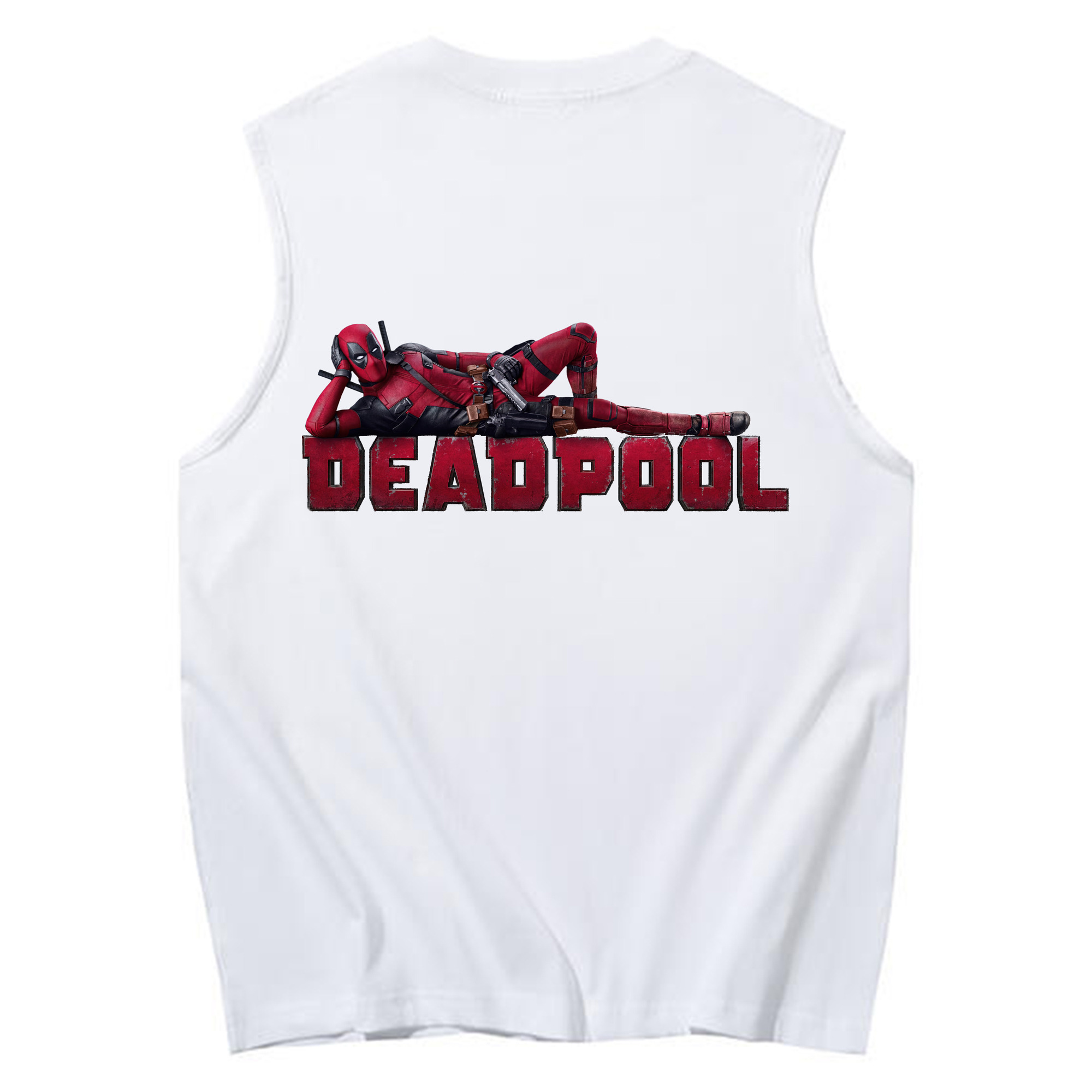 （画像用） Deadpool デッドプール コットン100％タンクトップ（背面プリント）