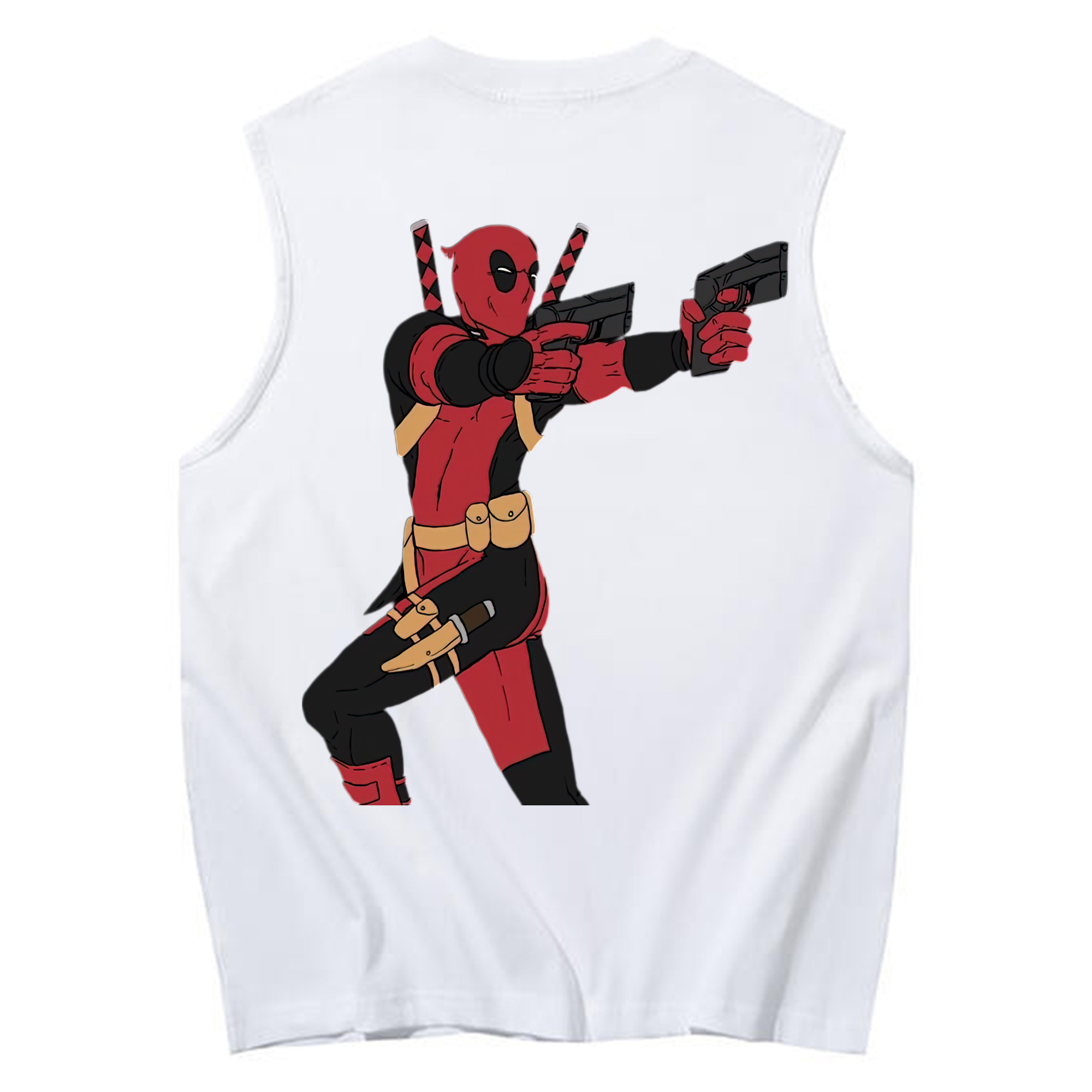 （画像用） Deadpool デッドプール コットン100％タンクトップ（背面プリント）