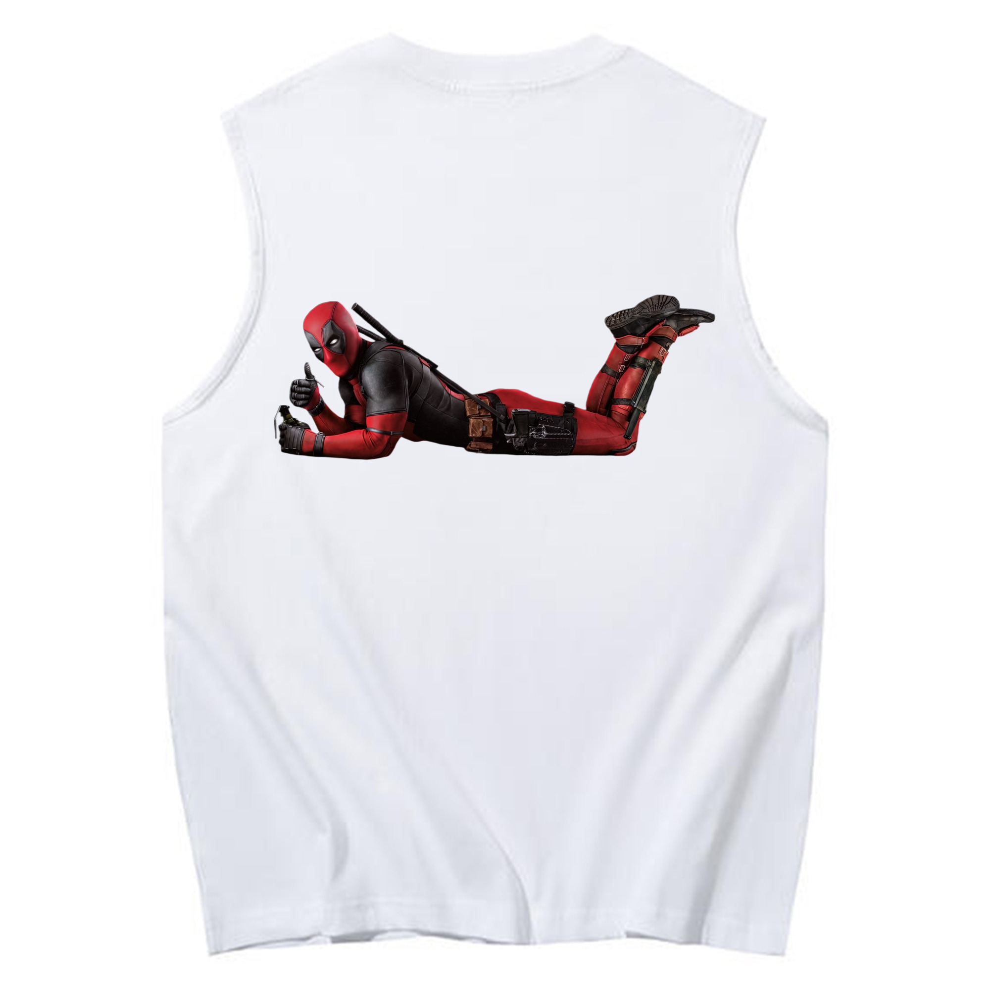 （画像用） Deadpool デッドプール コットン100％タンクトップ（背面プリント）