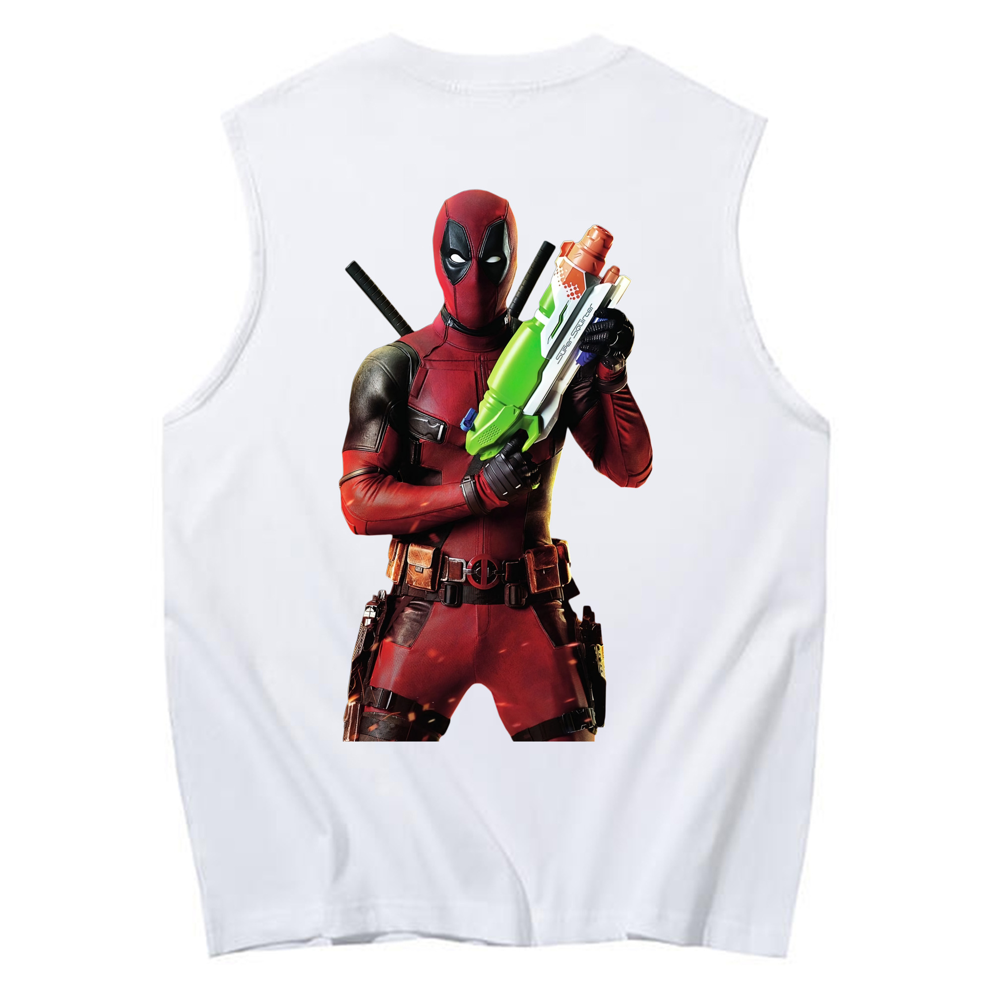 （画像用） Deadpool デッドプール コットン100％タンクトップ（背面プリント）