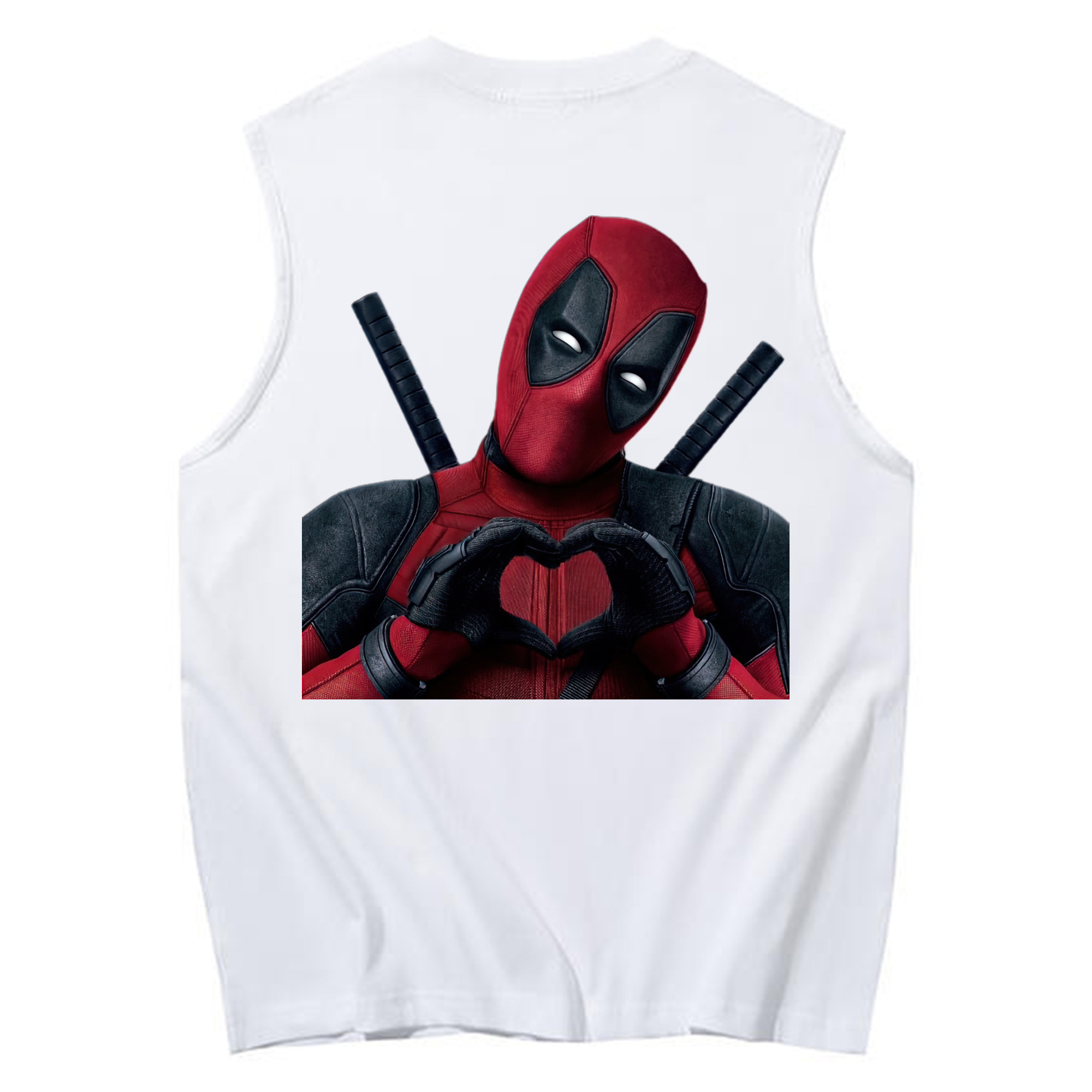 （画像用） Deadpool デッドプール コットン100％タンクトップ（背面プリント）
