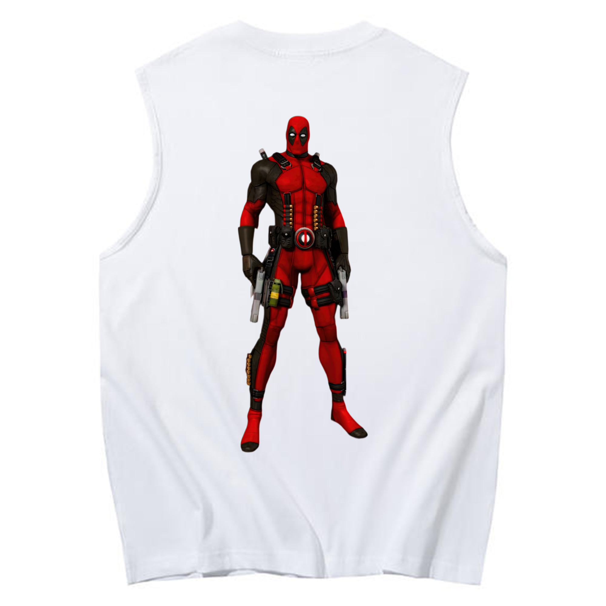 （画像用） Deadpool デッドプール コットン100％タンクトップ（背面プリント）