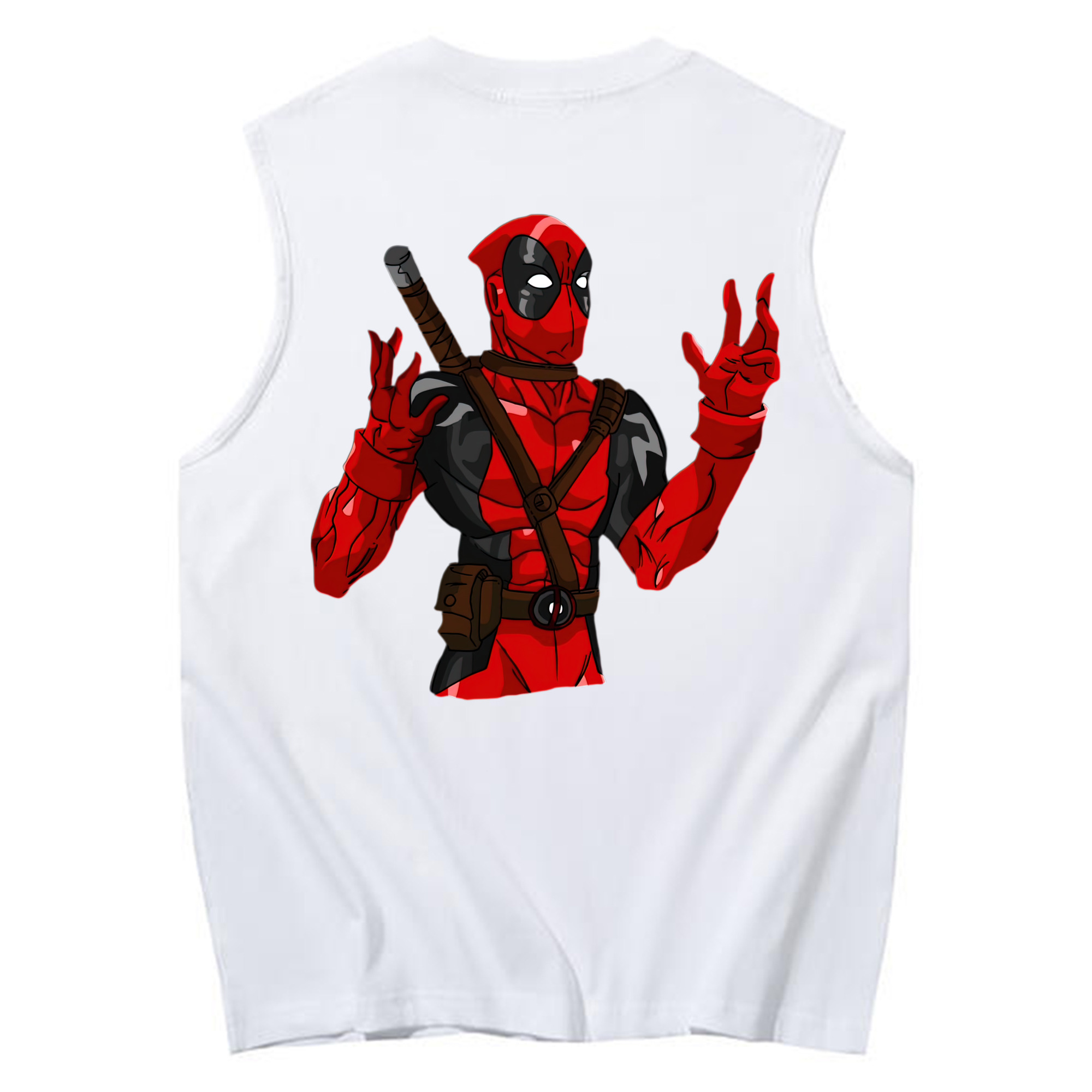 （画像用） Deadpool デッドプール コットン100％タンクトップ（背面プリント）