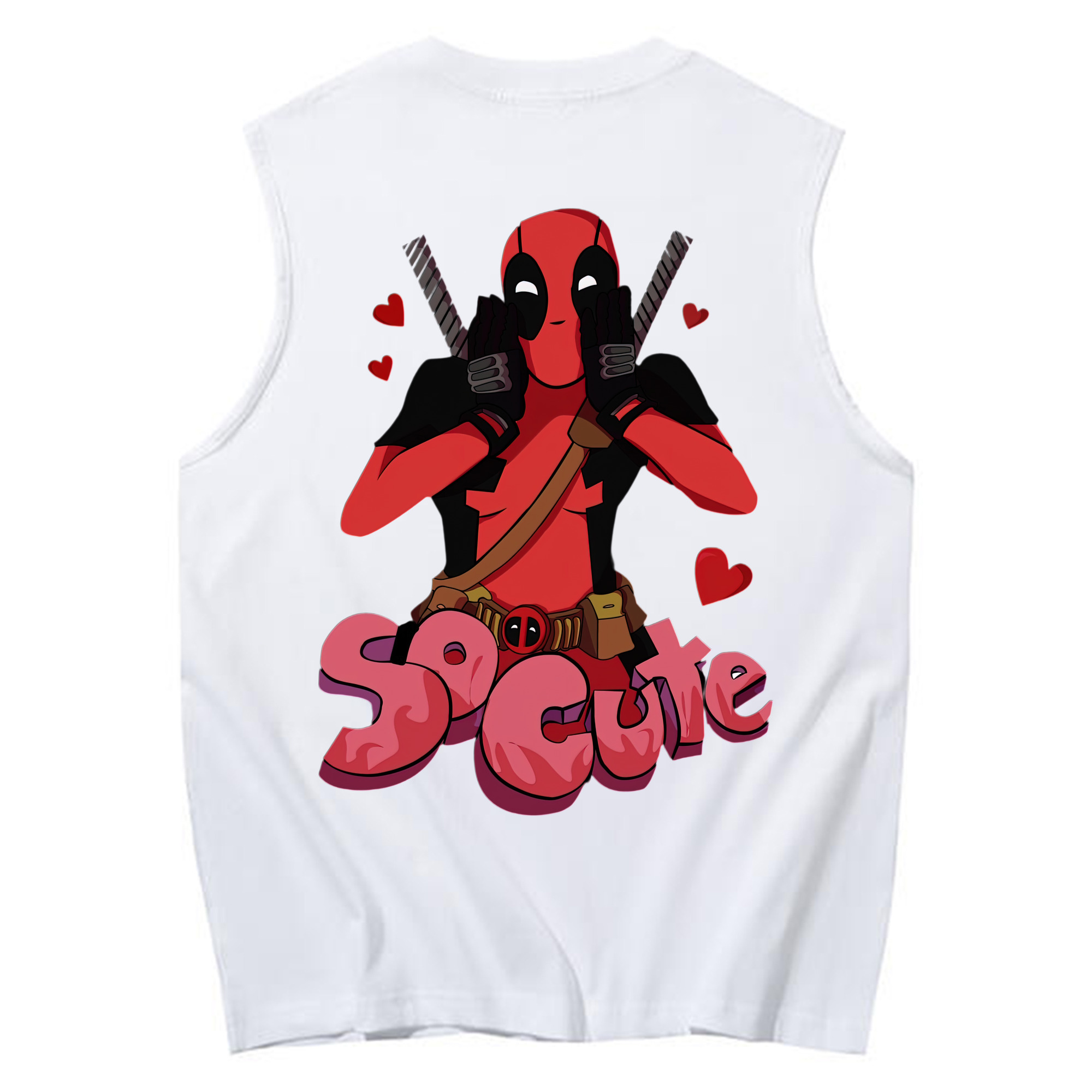 （画像用） Deadpool デッドプール コットン100％タンクトップ（背面プリント）